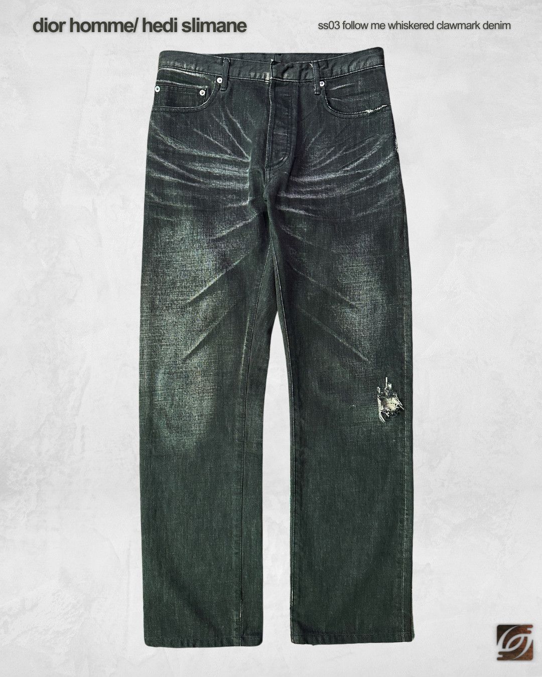 Dior AW10 Dior Homme Paint Splatter Denim Jeans Black | Grailed