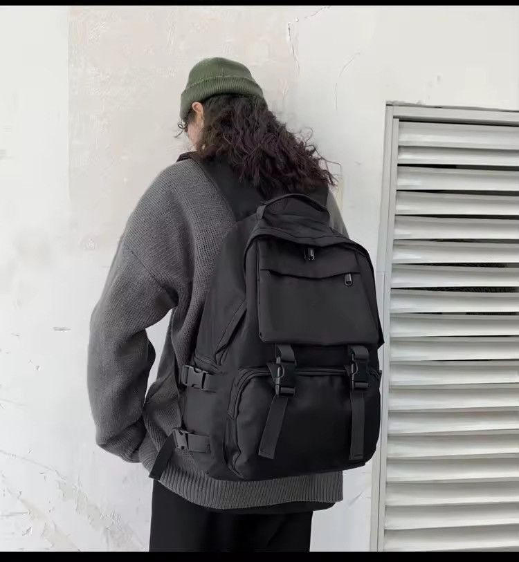 Other Casual Streetwear Capacity Canvas Large School Backpack Size ONE SIZE - 3 Thumbnail