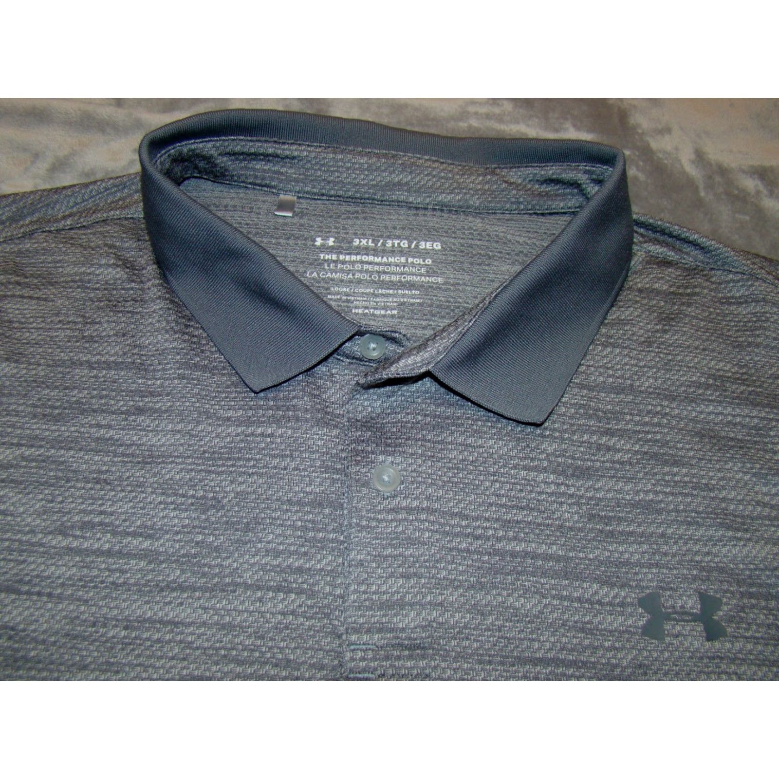 Under Armour Under Armour The Performance Polo Mens 3XL Gray Heathered Golf Shirt Short Sleeve Collared Button Classic Fit Size US XXL / EU 58 / 5 - 3 Thumbnail