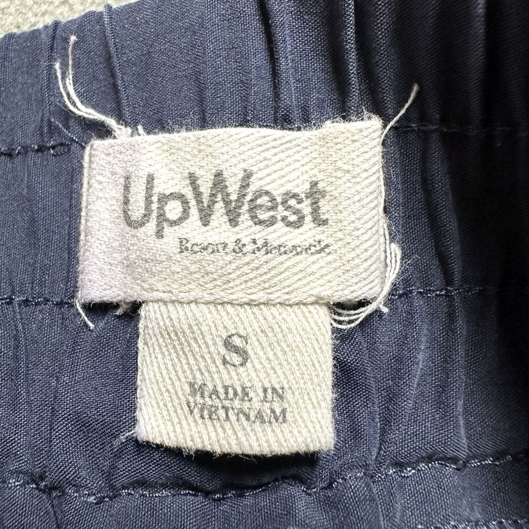 Vintage Upwest Pants Womens Small Blue Pull On Lightweight Elastic Lounge Side Slit Leg Size 28" / US 6 / IT 42 - 4 Thumbnail