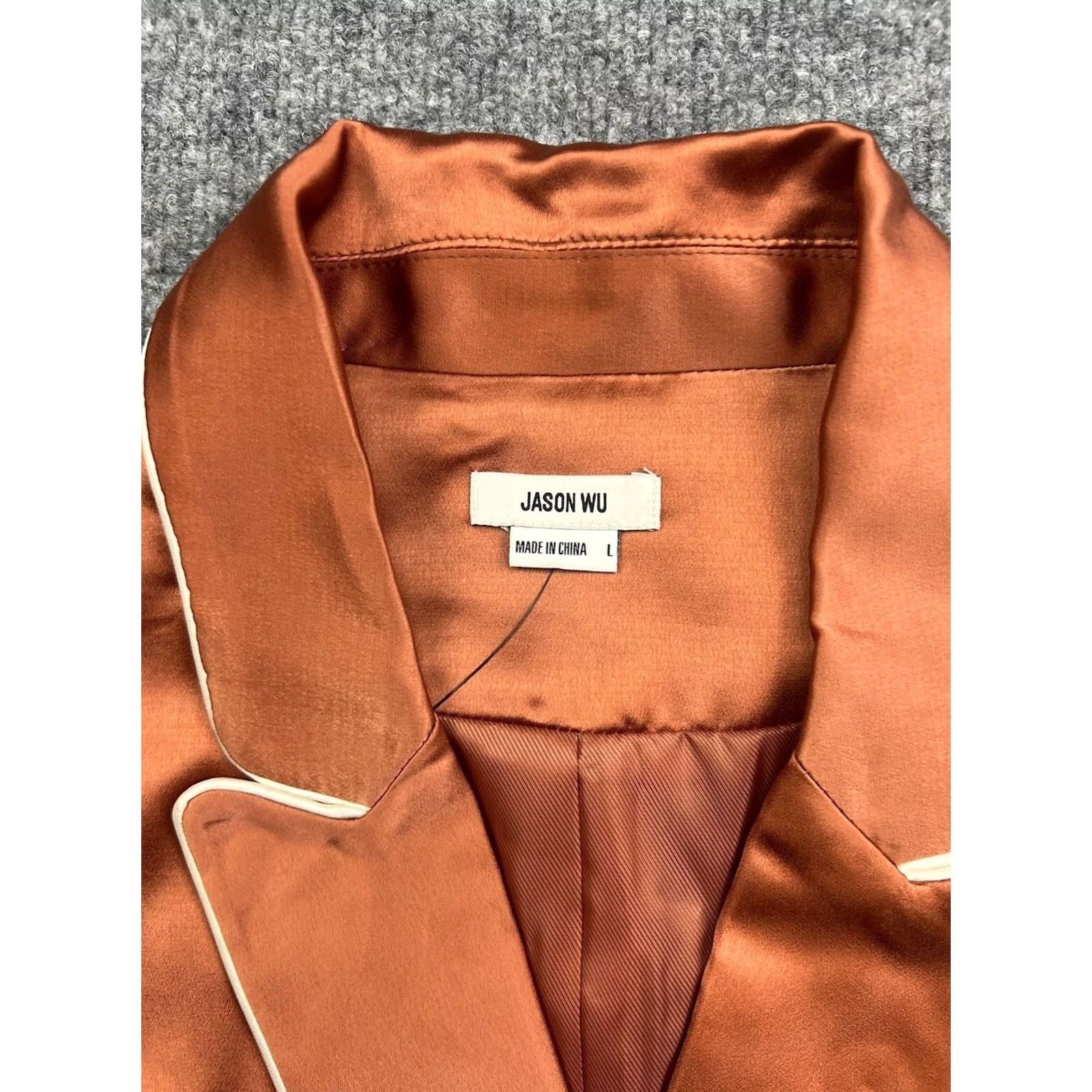 Jason Wu Jason Wu Vest Women's L Bronze Copper Sleeveless Satin Button NWT Blazer Tunic Satin Button NWT Size L / US 10 / IT 46 - 2 Thumbnail