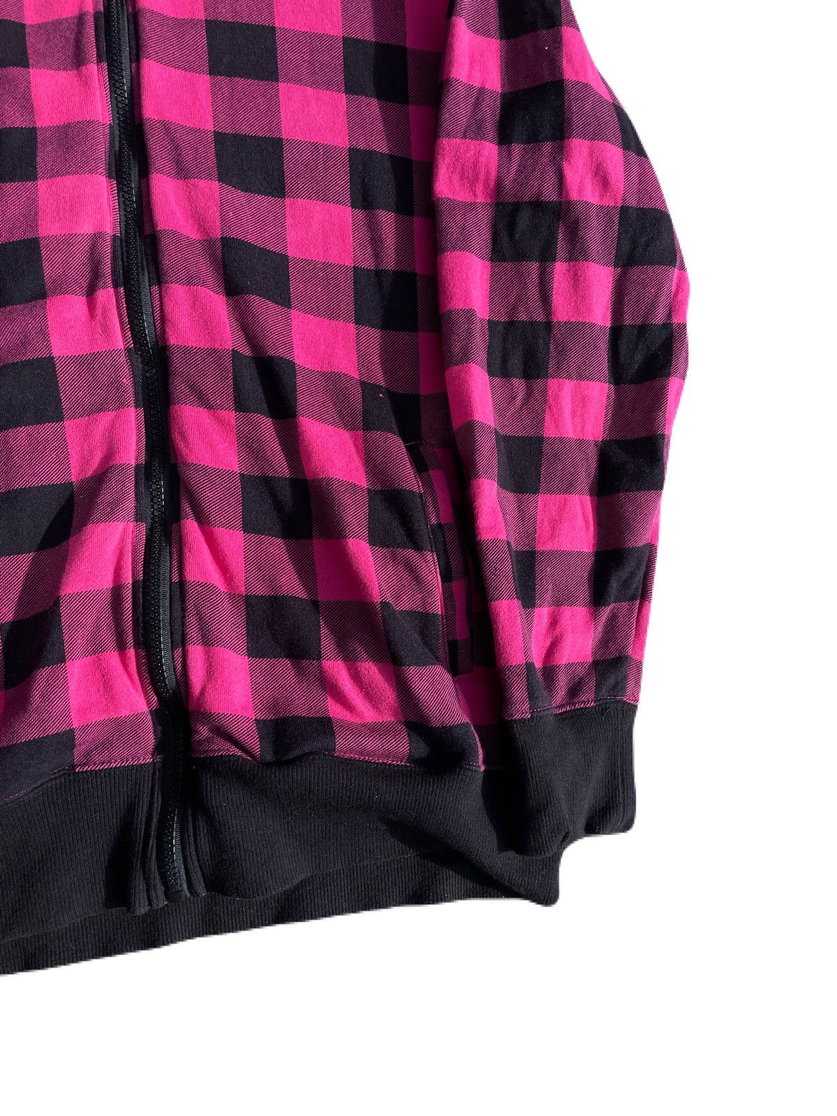 If Six Was Nine 2000s Japanese archive Bono Gimmic Check Zip-up Hoodie Size US L / EU 52-54 / 3 - 6 Thumbnail
