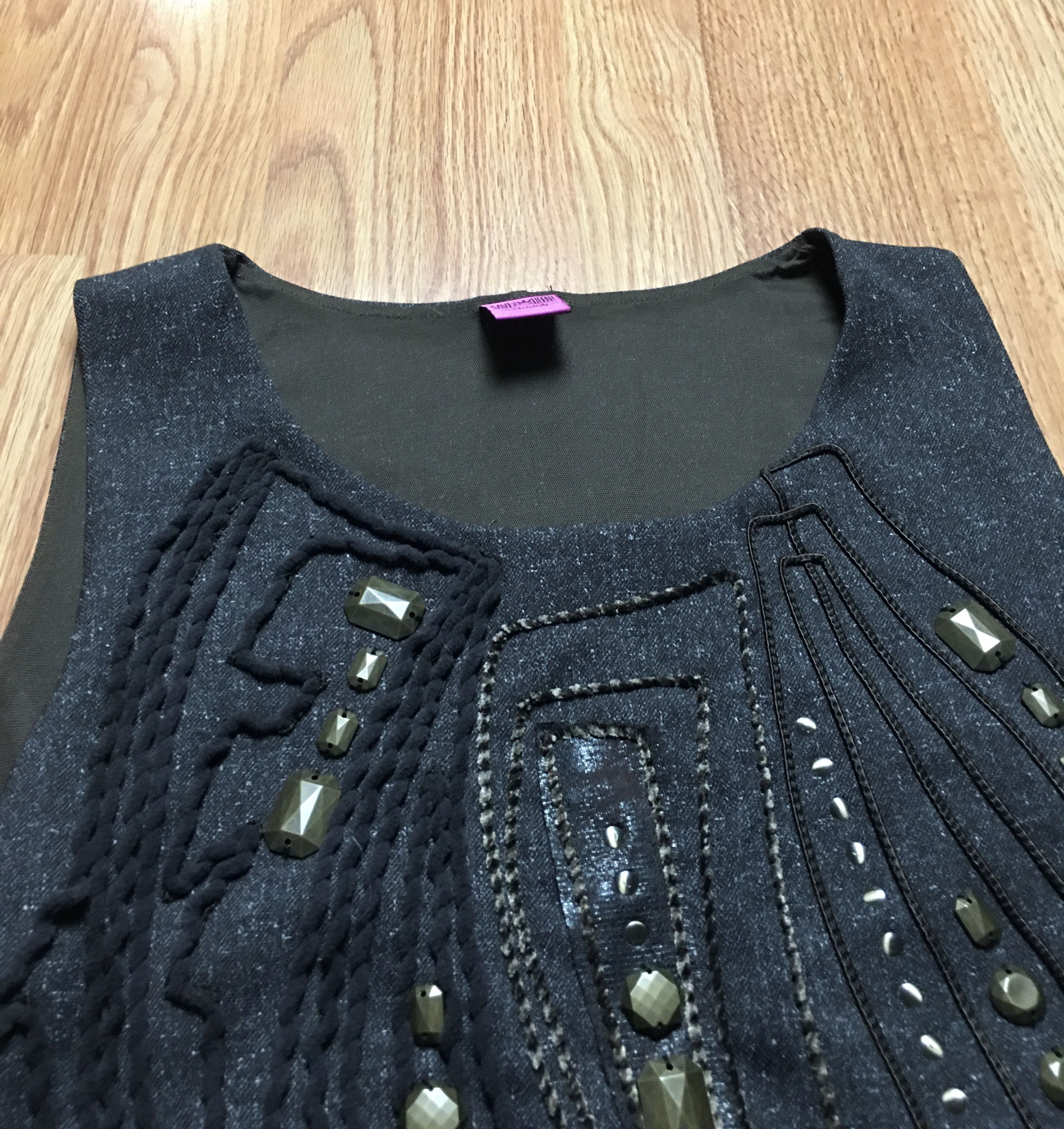 Designer Save the Queen Dress Metal Beaded Embroidery XL Size XL / US 12-14 / IT 48-50 - 9 Thumbnail