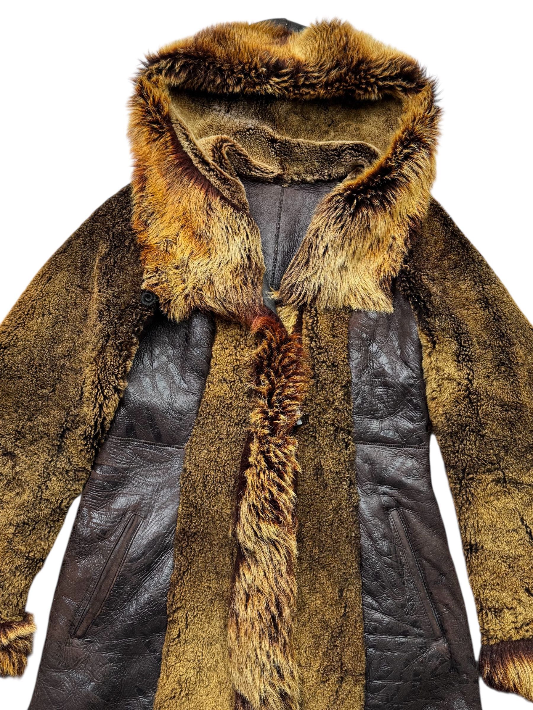 Vintage Real Sheepskin Coat From The 90's(V42) Size S / US 4 / IT 40 - 5 Thumbnail