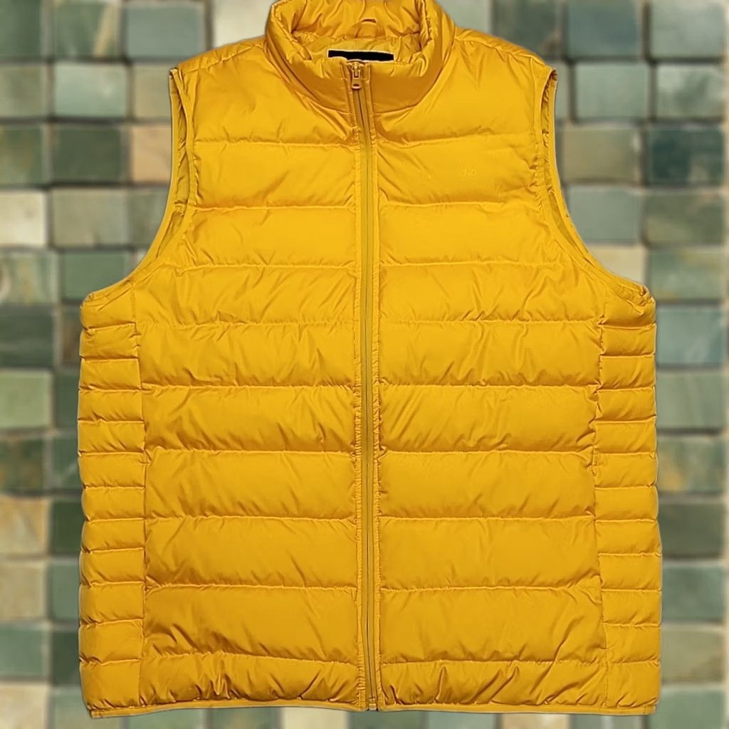 Lands' End Lands' End Down Vest Mens XLT Gold Yellow Puffer Outdoor Casual Vest Size US XL / EU 56 / 4 - 1 Thumbnail