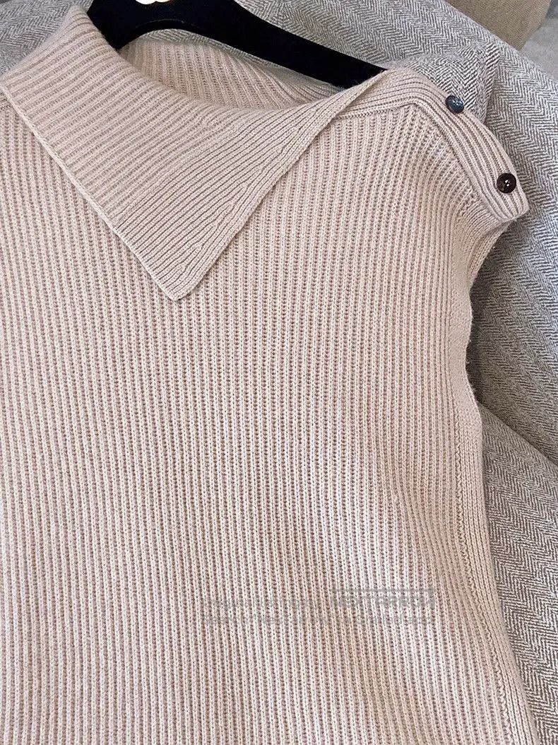 Hermes Hermes Milk tea color ribbed knitted cashmere dress Size XXS / US 00 / IT 34 - 3 Thumbnail