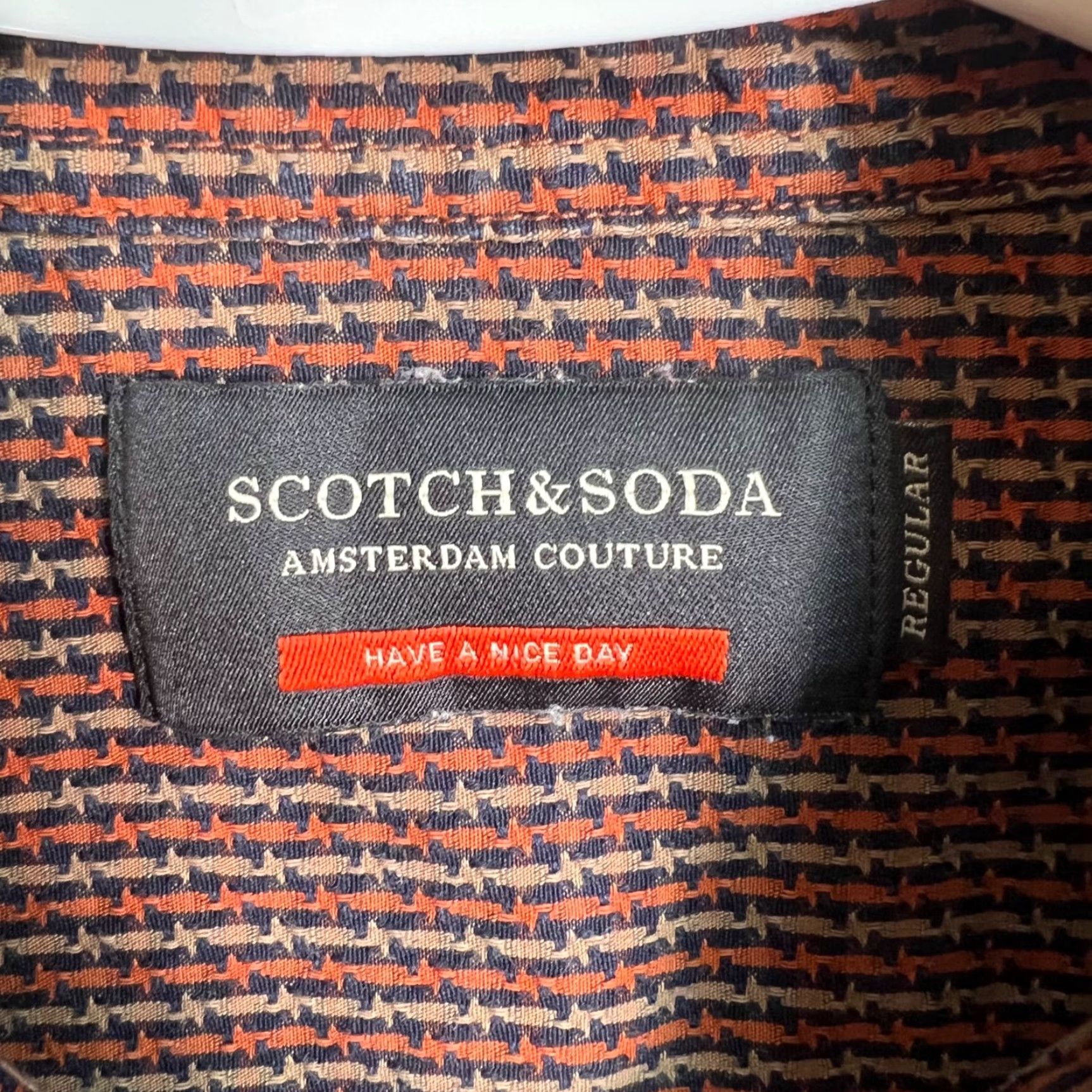 Scotch & Soda Scotch & Soda Mens Size Small Regular Fit Brown Long Sleeve Shirt - Button-Up, Cotton, Casual, Classic, All Seasons, Men, Size S, Brown, Vintage: No Size US S / EU 44-46 / 1 - 3 Thumbnail