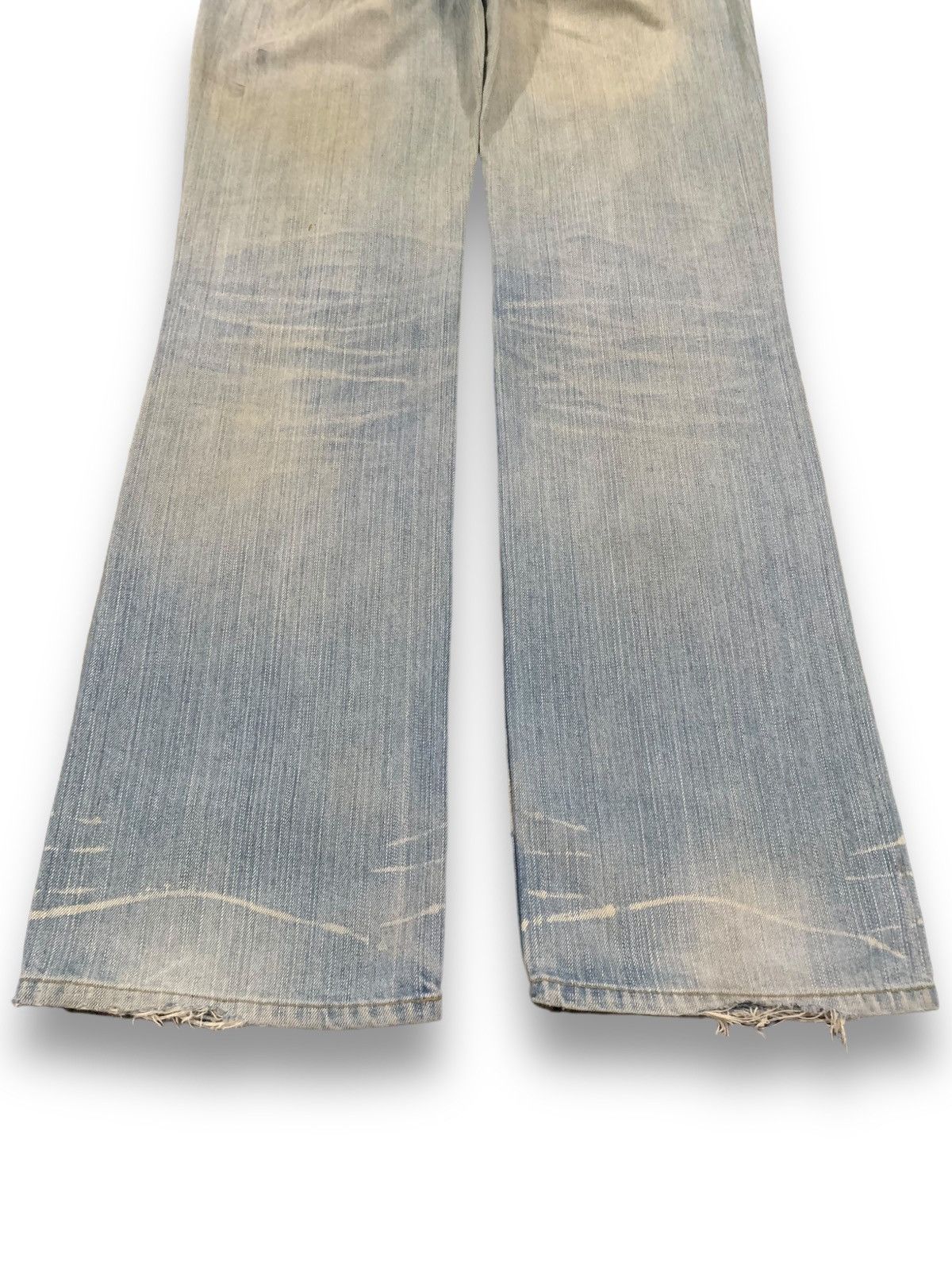 Tornado Mart Vintage NCFM Leather Pocket Clawmark Distressed Jeans Size US 32 / EU 48 - 13 Thumbnail