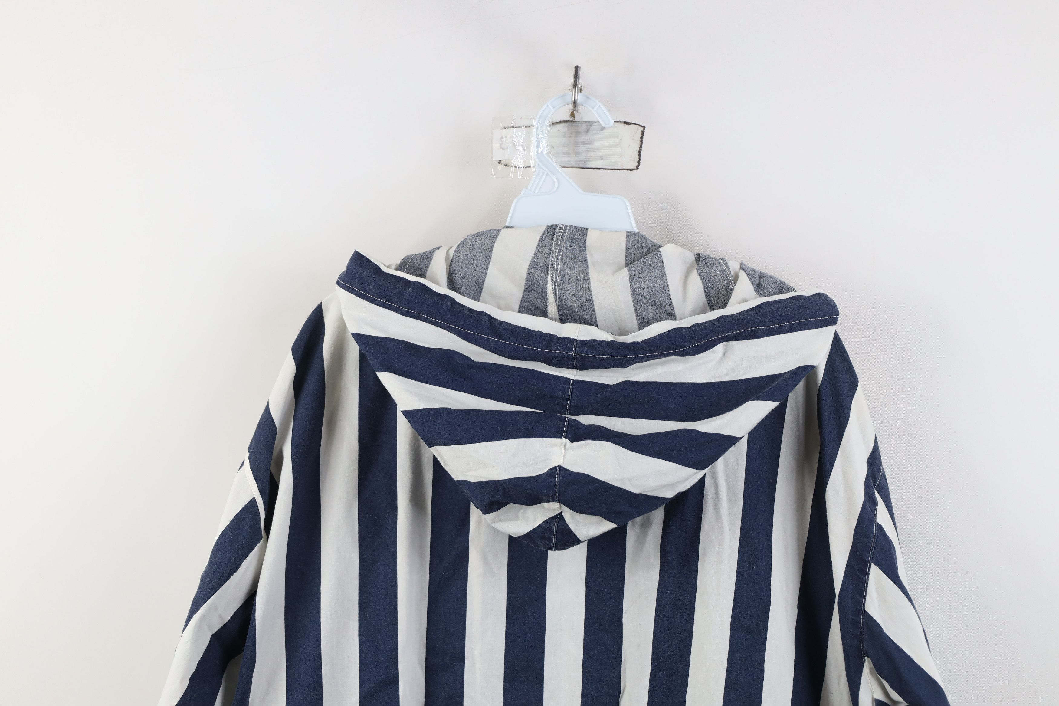 Vintage Vintage 90s Streetwear Striped Baggy Hooded Parka Jacket Size M / US 6-8 / IT 42-44 - 14 Thumbnail