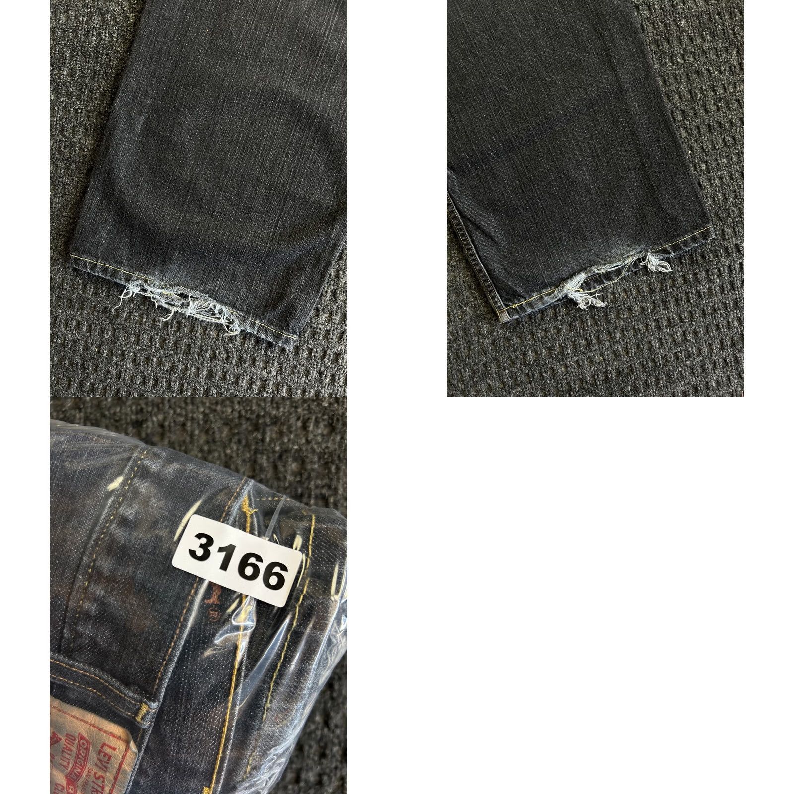 Levi's VINTAGE Levi’s 569 Jeans Straight Denim 38 x 30 Dark Blue Distressed 90s Mens Jeans Size US 38 / EU 54 - 9 Thumbnail