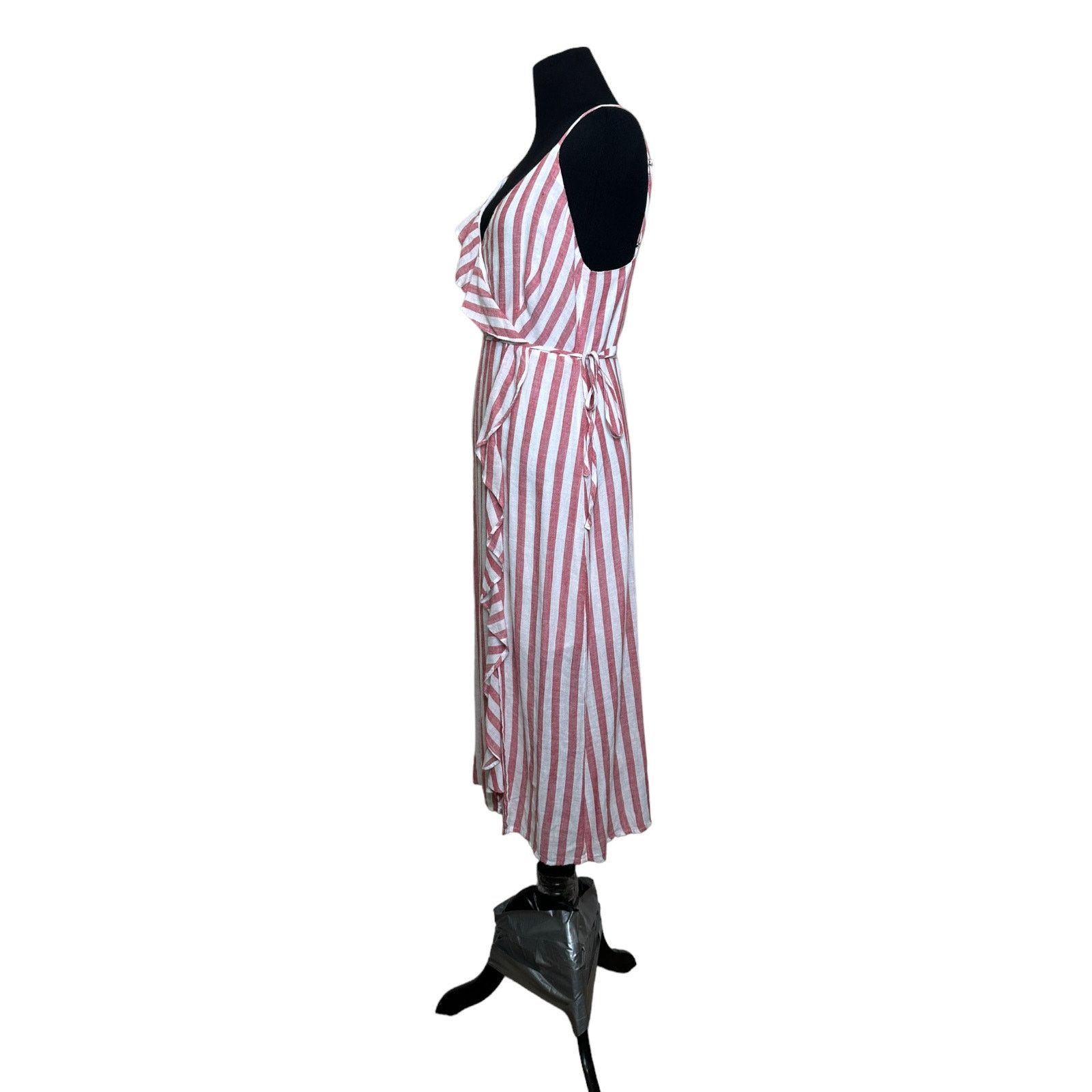 Rails Rails pink white pin stripes ruffle detail midi dress Small Size S / US 4 / IT 40 - 11 Thumbnail