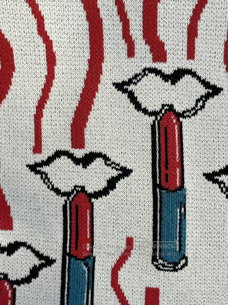 Valentino Valentino Lipstick print knit short sleeves Size M / US 6-8 / IT 42-44 - 5 Thumbnail