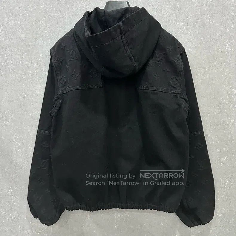 Louis Vuitton Louis Vuitton Embossed Zip Hooded Denim Jacket Size US S / EU 44-46 / 1 - 2 Thumbnail