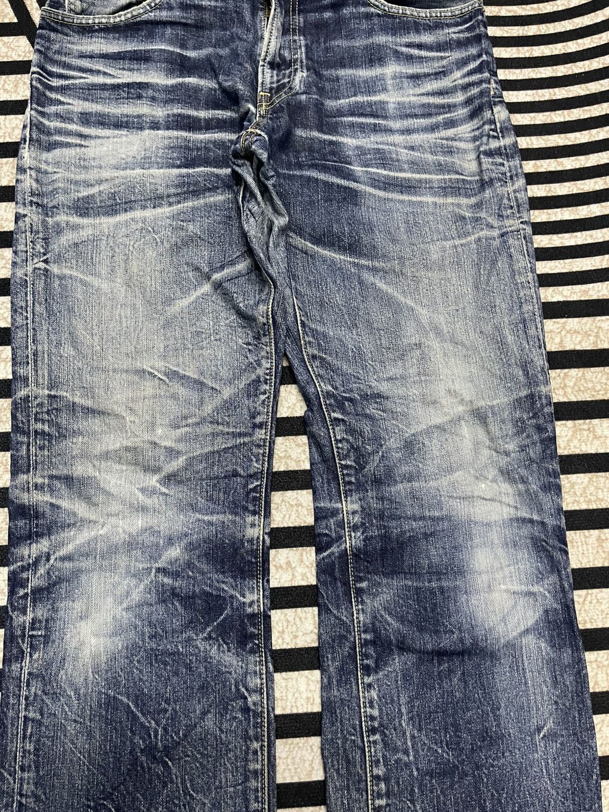 Uniqlo 2000s UNIQLO S002 WASHABLE DENIM JEANS RARE DESIGN Size US 32 / EU 48 - 5 Thumbnail