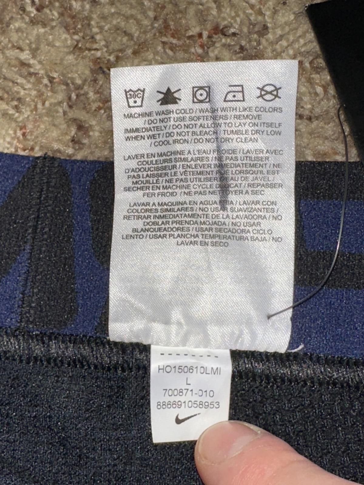 Nike Rare Nike Pro Hyperwarm Gamme Hyperwarm Black Blue Tights Size US 34 / EU 50 - 8 Thumbnail