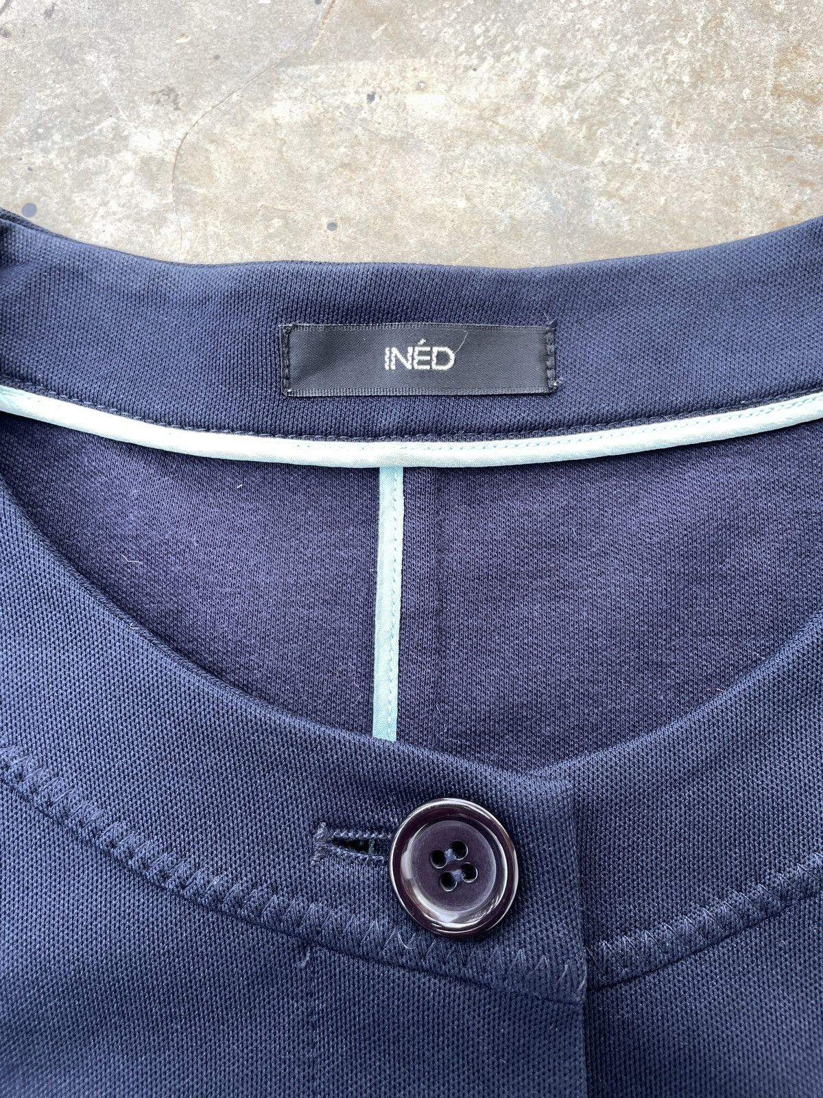 Designer × Japanese Brand INED Tops U Neck Blouse Buttoned Outer Size S / US 4 / IT 40 - 4 Thumbnail