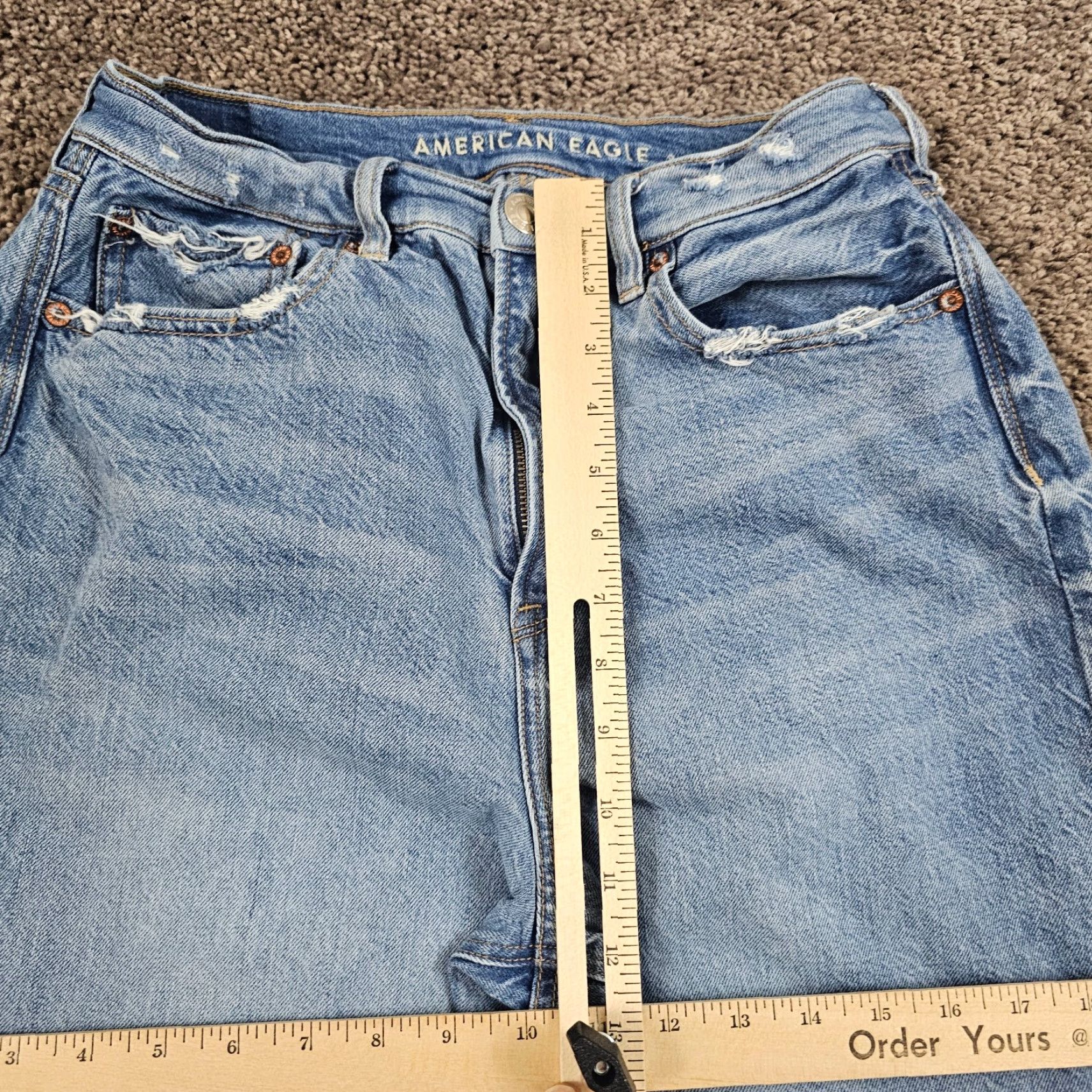 American Eagle Outfitters American Eagle Outfitters Jeans Womens 10 Baggy Fit High Rise Light Wash Denim 26x30 Size 32" / US 10 / IT 46 - 4 Thumbnail