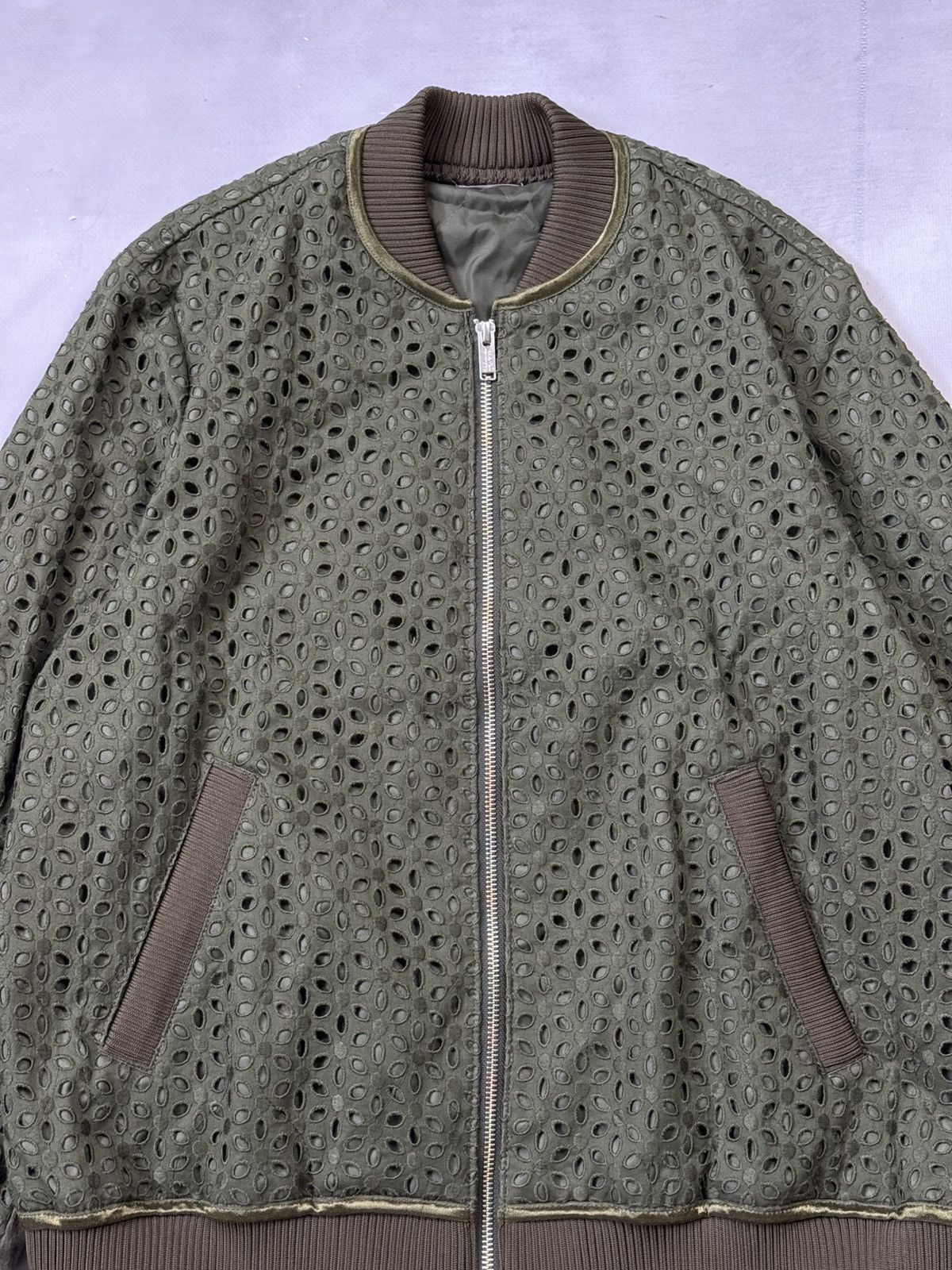 Undercover Sue Undercover Mesh Bomber Jacket(Khaki/M) Size US M / EU 48-50 / 2 - 2 Thumbnail