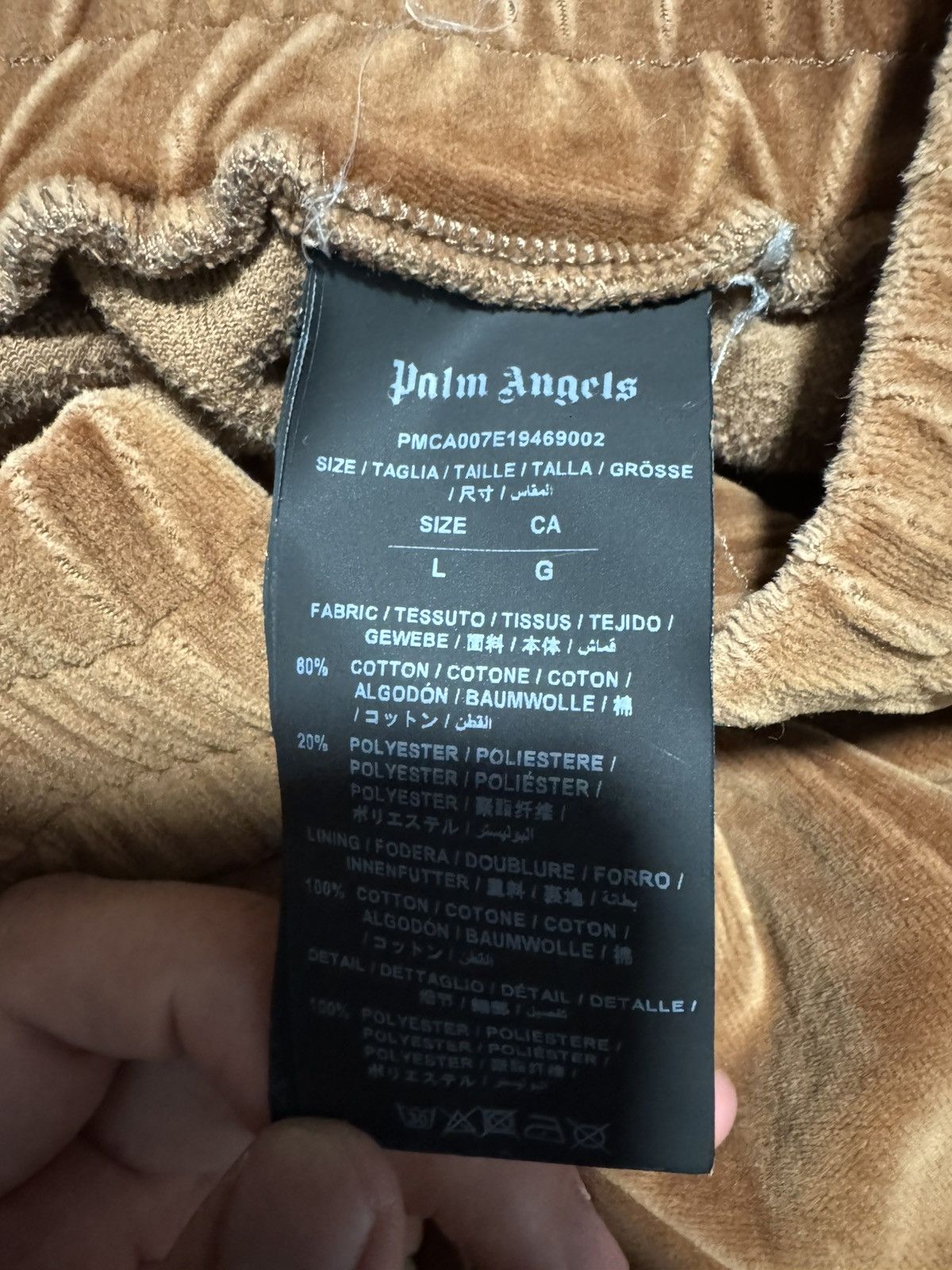 Palm Angels Tan Velvet Palm Angels Track Pants Size US 32 / EU 48 - 3 Thumbnail
