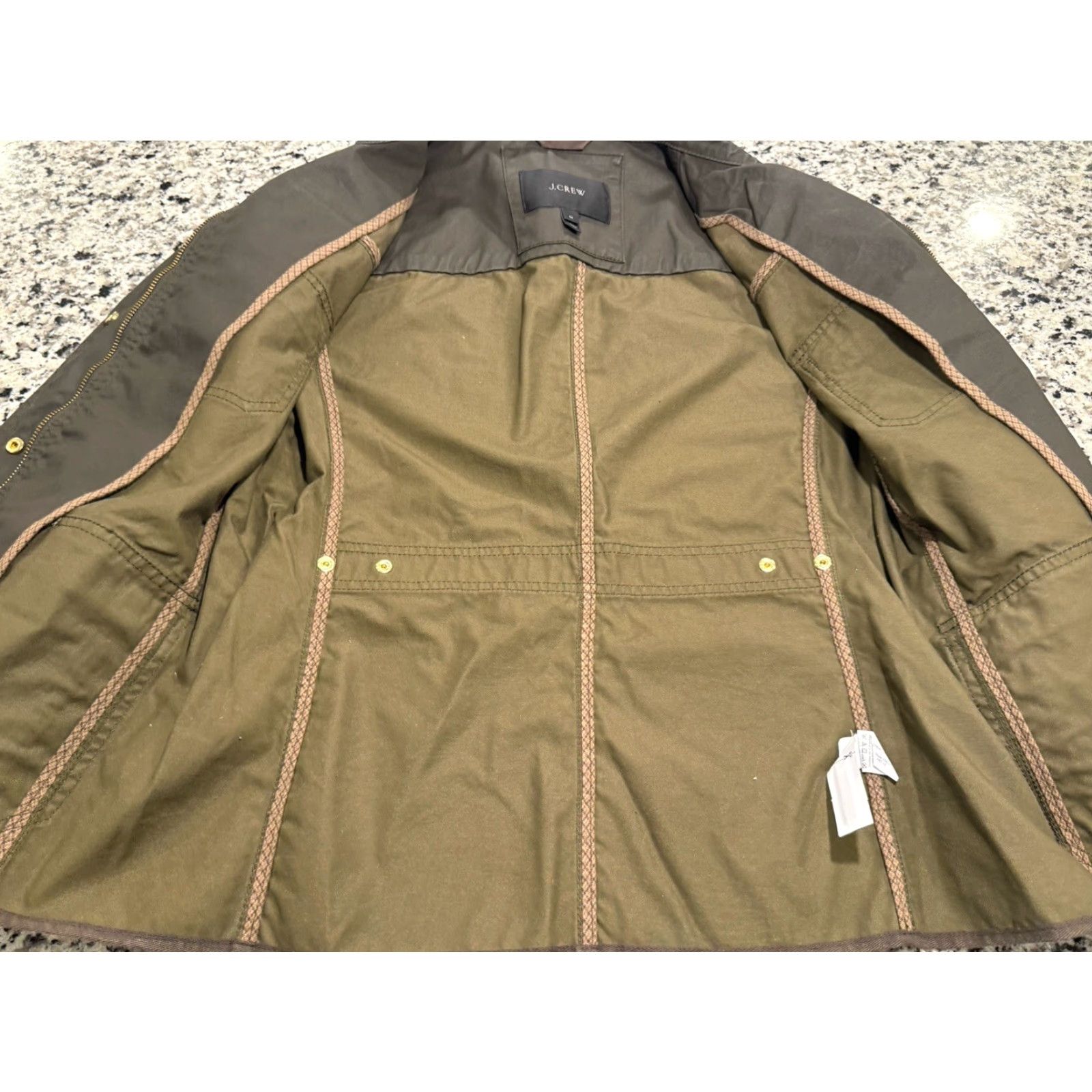 J.Crew VINTAGE J.CREW Downtown Waxed Field Jacket Military Women Green Medium Bohemian Size M / US 6-8 / IT 42-44 - 7 Thumbnail