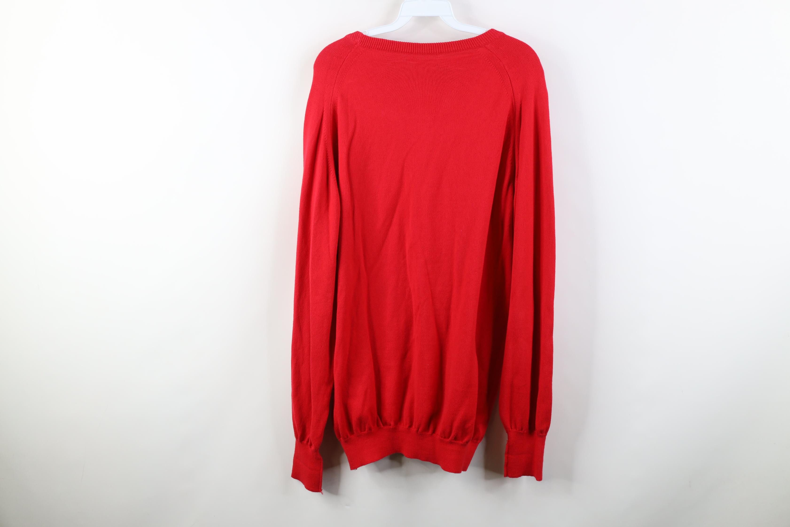 Wilson Vintage 90s Wilson Staff Tennis Knit Crewneck Sweater Red Size US XL / EU 56 / 4 - 9 Thumbnail