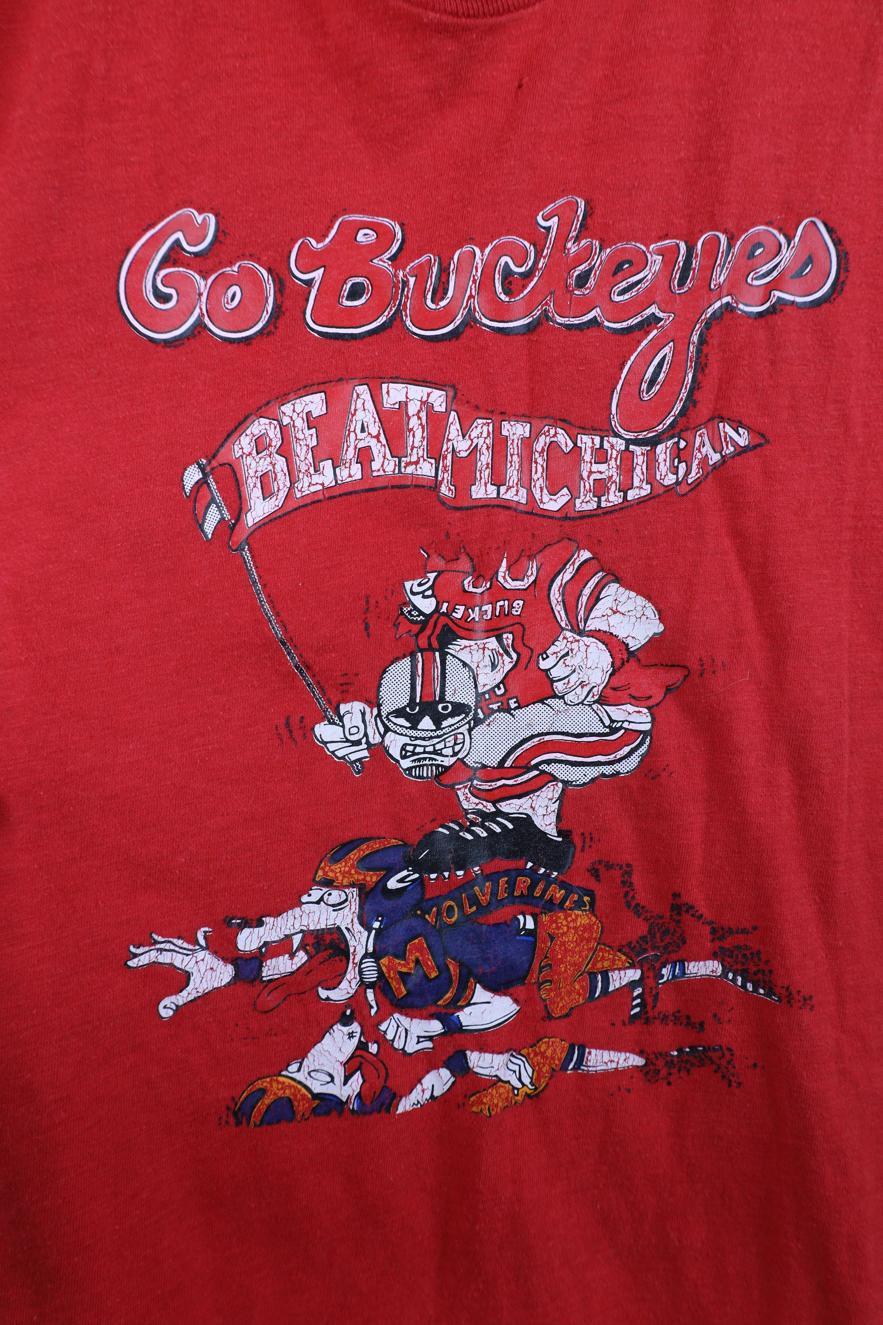 Vintage Vintage 70s University vs University of Michigan T-Shirt Size US L / EU 52-54 / 3 - 4 Thumbnail
