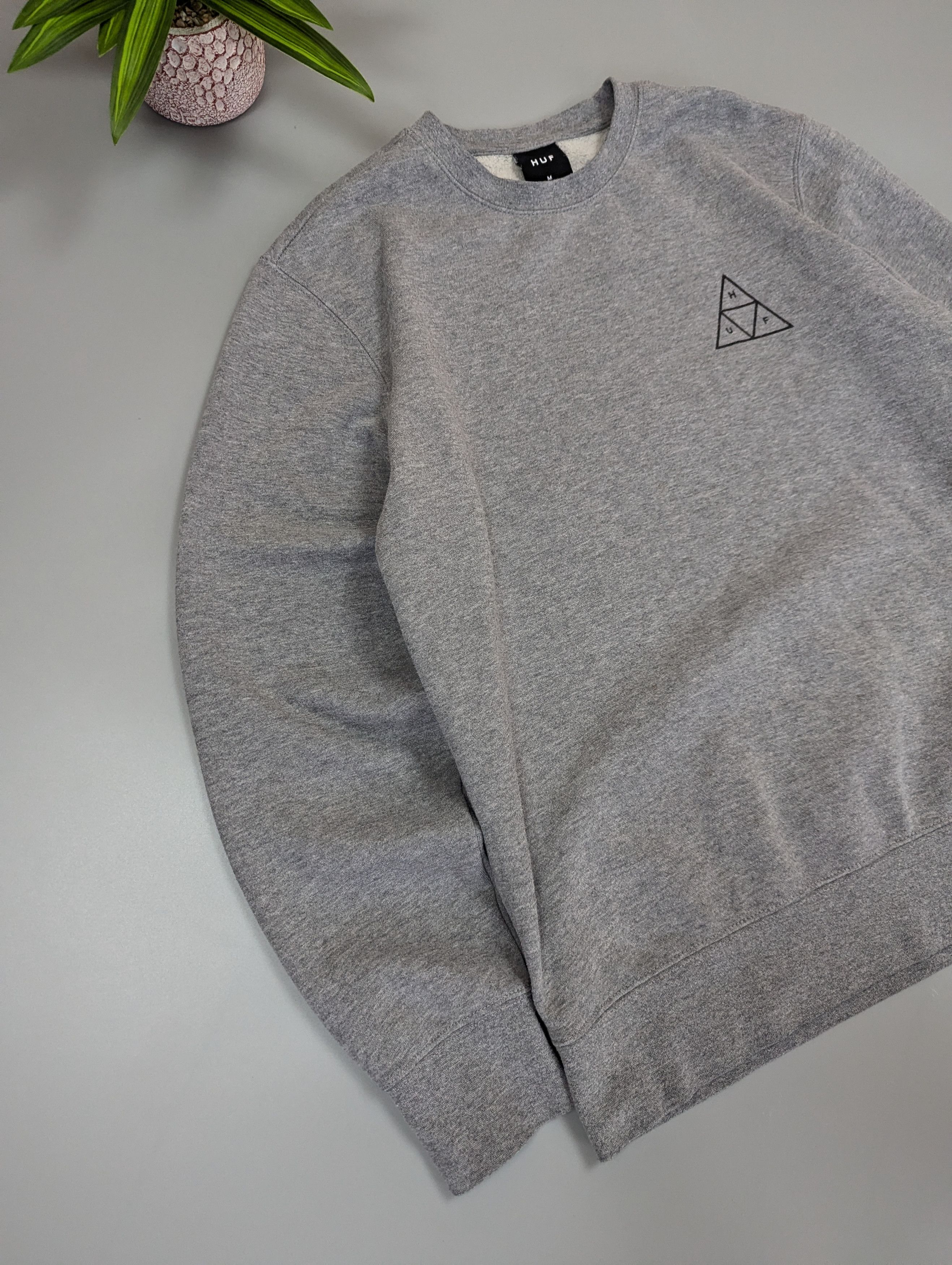 Huf HUF Essentials Triple Triangle Crewneck Sweatshirt Gray Sz S Size US M / EU 48-50 / 2 - 16 Thumbnail