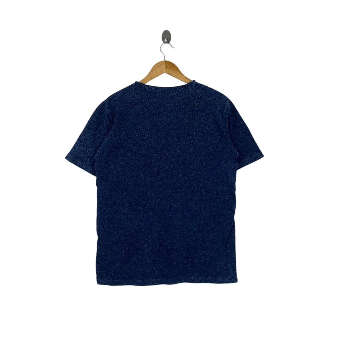 NANO universe NANO UNIVERSE BASE Collection Japan Indigo Henley Tee Shirt Size M / US 6-8 / IT 42-44 - 6 Thumbnail