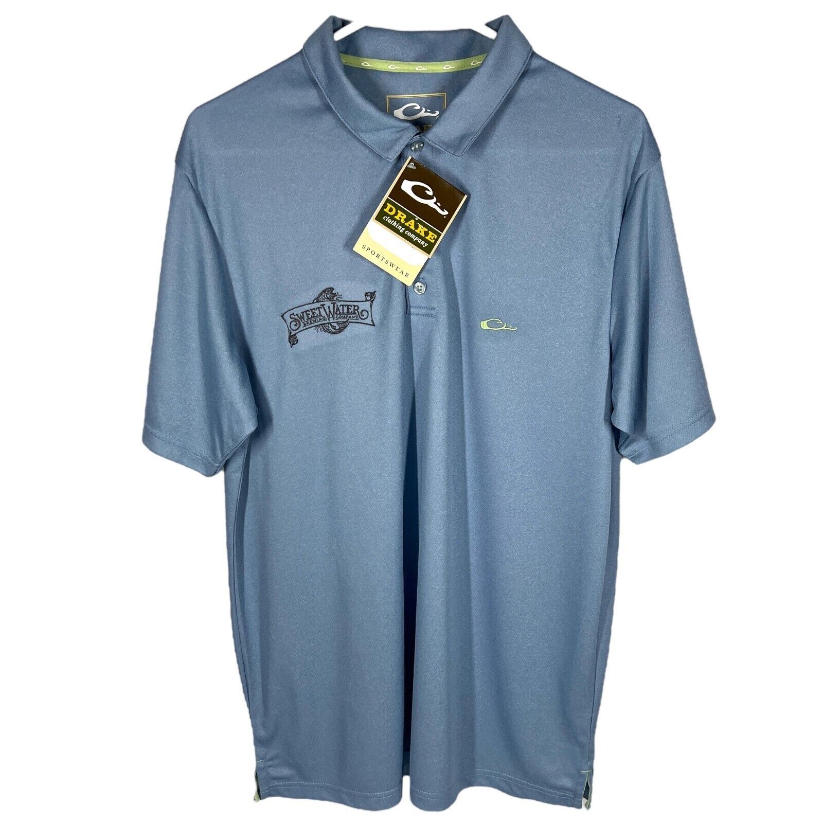 image of Drake Sportswear Polo Shirt Men M Sweetwater Brewing Company in Blue (Size Medium)