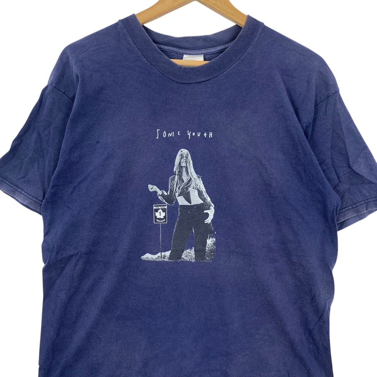 Band Tees Vintage SONIC YOUTH GRUNGE Hitchhiker Girl Kim Gordon Tee Size US M / EU 48-50 / 2 - 4 Thumbnail