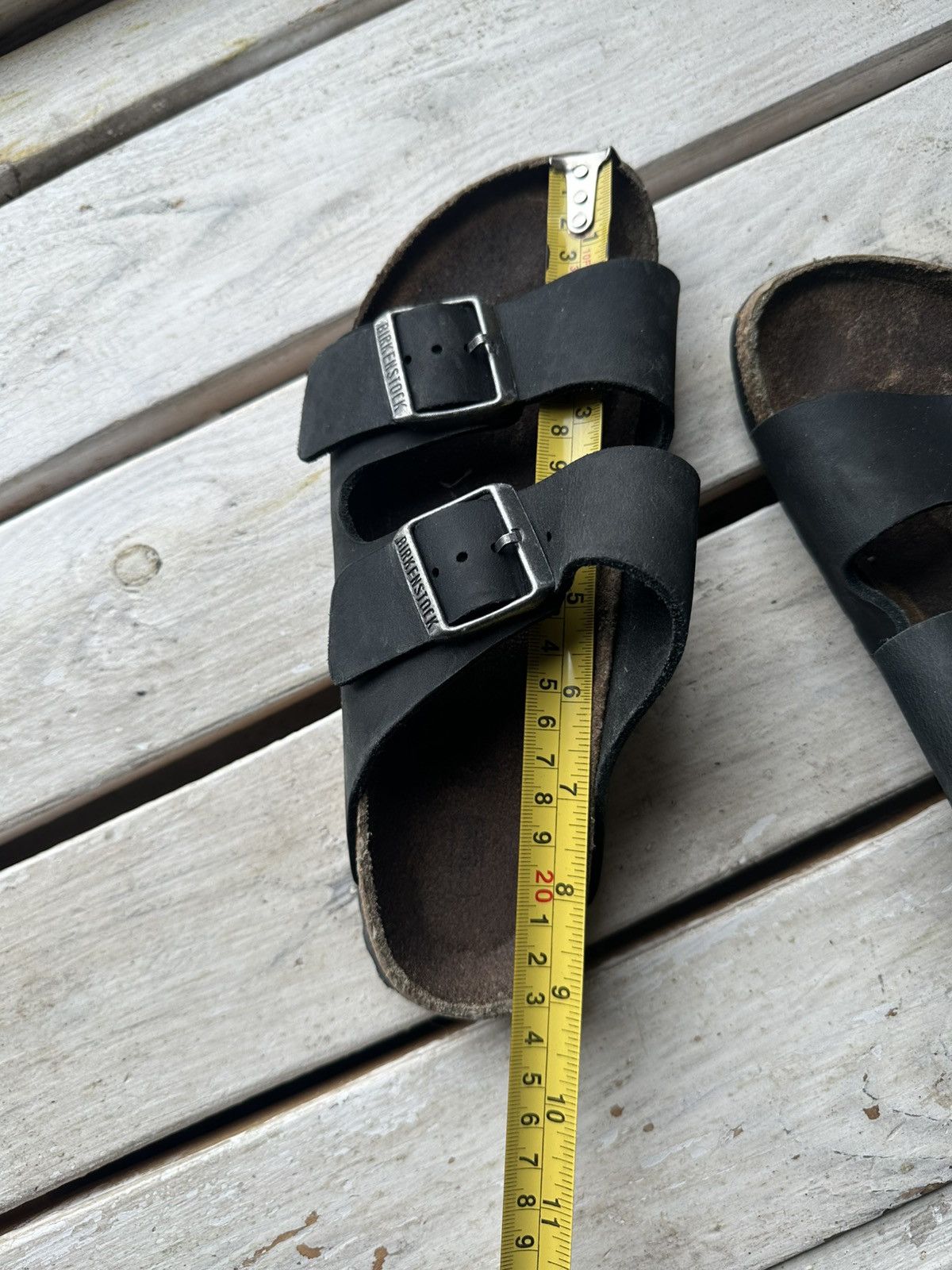 Birkenstock 🚨 VNTG Birkenstock 38 black unisex Luxe Sandals rare slides Size US 8 / IT 38 - 15 Thumbnail