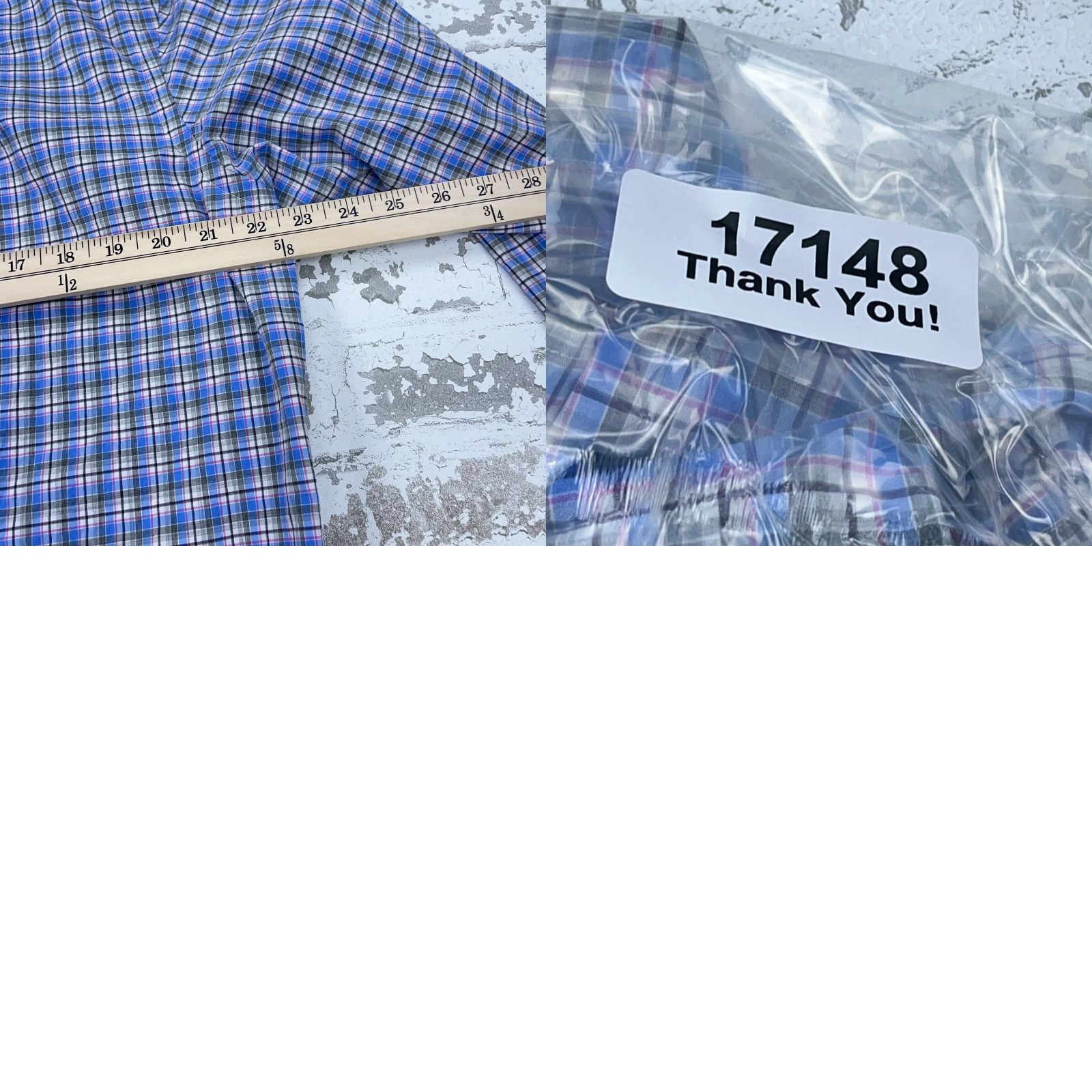 Ralph Lauren Ralph Lauren Shirt Men XL Blue Plaid Button Up Dress Stretch Cotton Poplin Size 46R - 8 Thumbnail