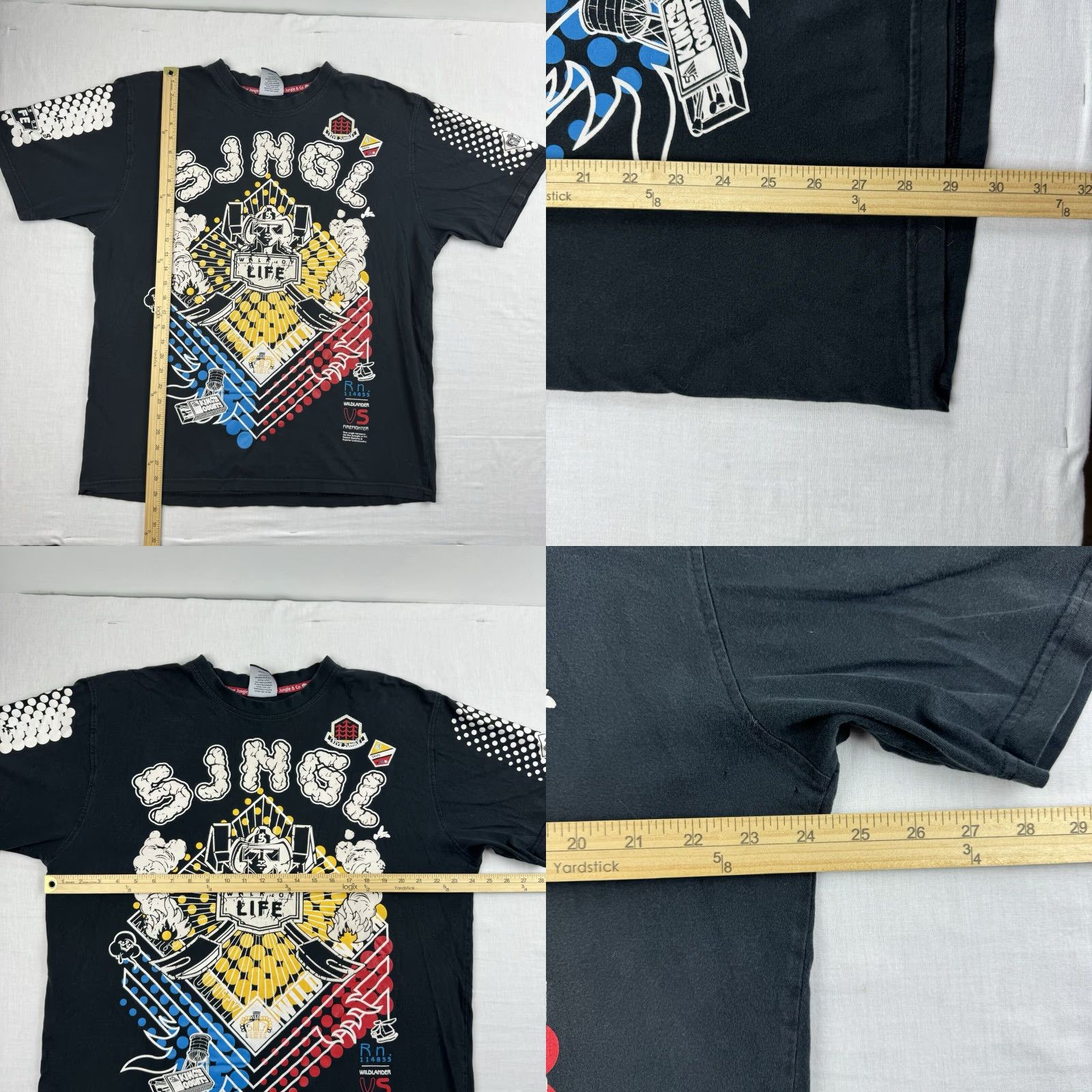 Vintage VINTAGE 5IVE JUNGLE T SHIRT Adult 2XL Black Hip Hop Hipster Punk Skater Y2K Relaxed Crew Neck Short Sleeve Mens Size US XXL / EU 58 / 5 - 8 Thumbnail