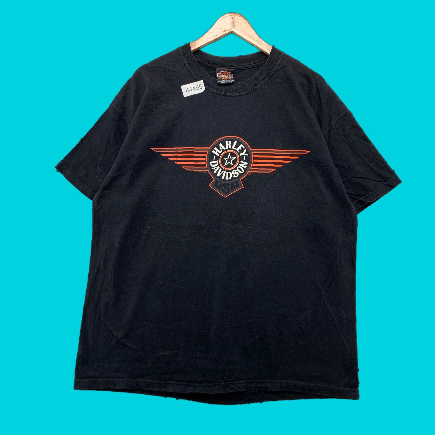 Harley Davidson Harley-Davidson Vintage Alamo Texas USA Motorcycle Logo T Shirt Mens XL Black Made USA 90s Size US XL / EU 56 / 4 - 1 Thumbnail