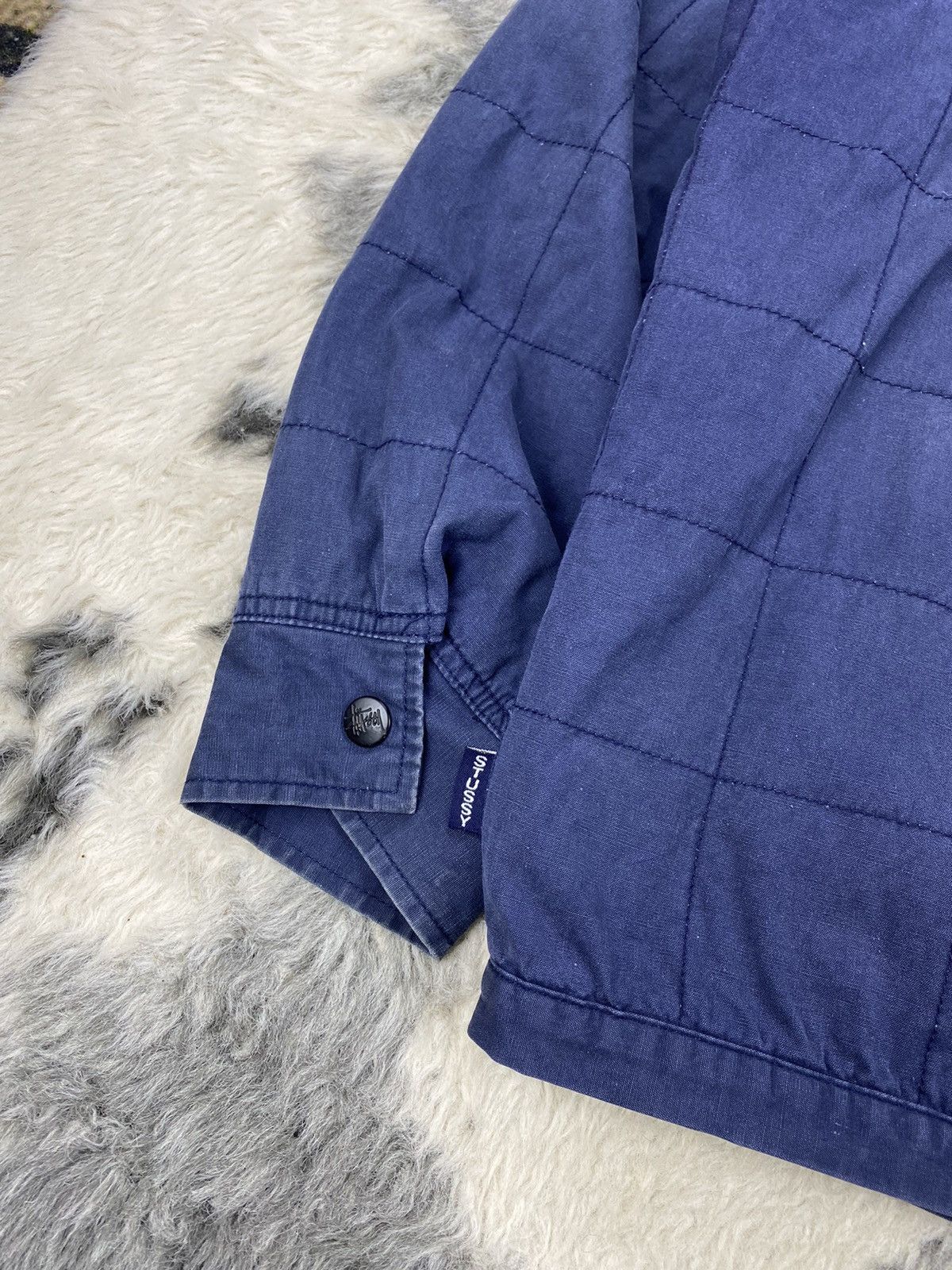 Stussy Vintage Rare STUSSY Checked Stitch Quilted Jacket Size US XL / EU 56 / 4 - 23 Thumbnail