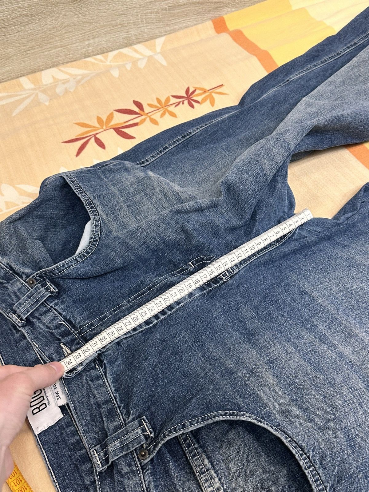 Bdg 🔥 BDG Rare Distressed Wide Baggy Denim Jeans Pants Y2K Blue Size US 34 / EU 50 - 11 Thumbnail