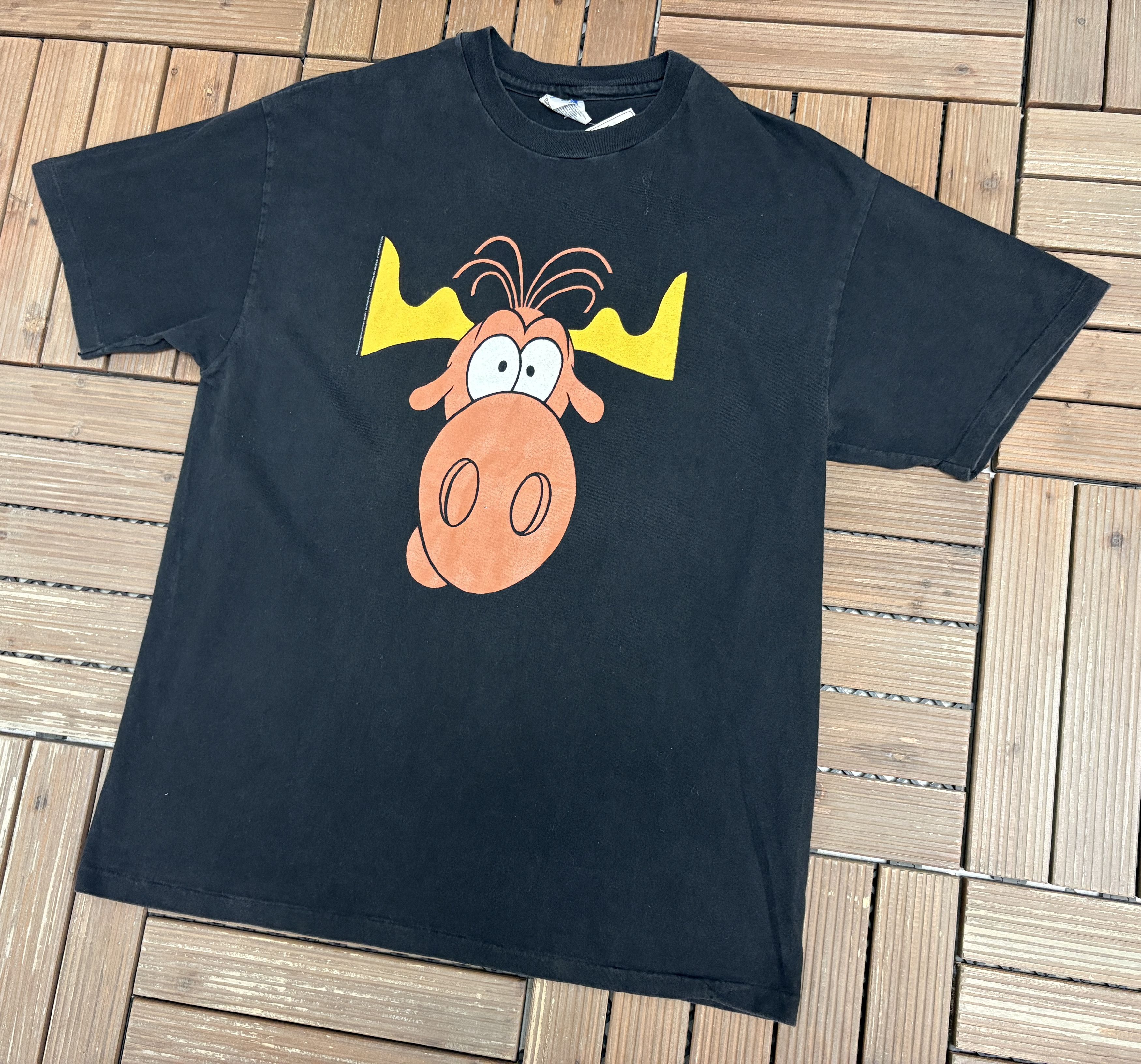 Vintage Rocky and Bullwinkle Taco Bell Vintage Black T-Shirt Tee Size US L / EU 52-54 / 3 - 4 Thumbnail