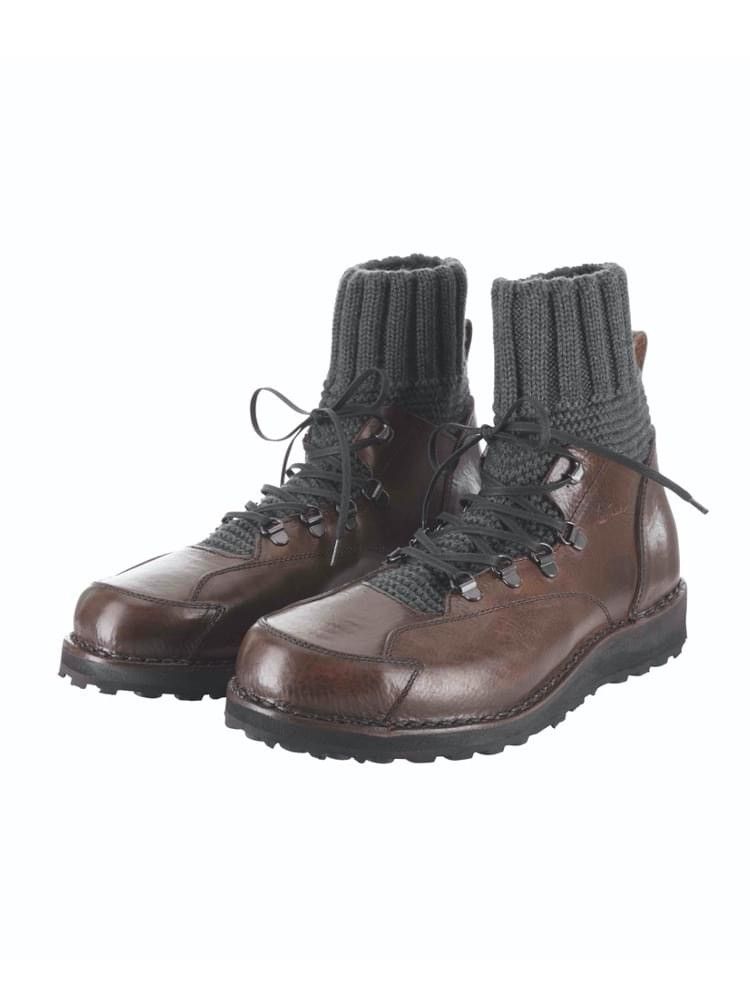 Desigual 🇮🇹 Luis Trenker Hand Made in Italy Leather Knit Hiking Boots Size US 12 / EU 45 - 2 Thumbnail
