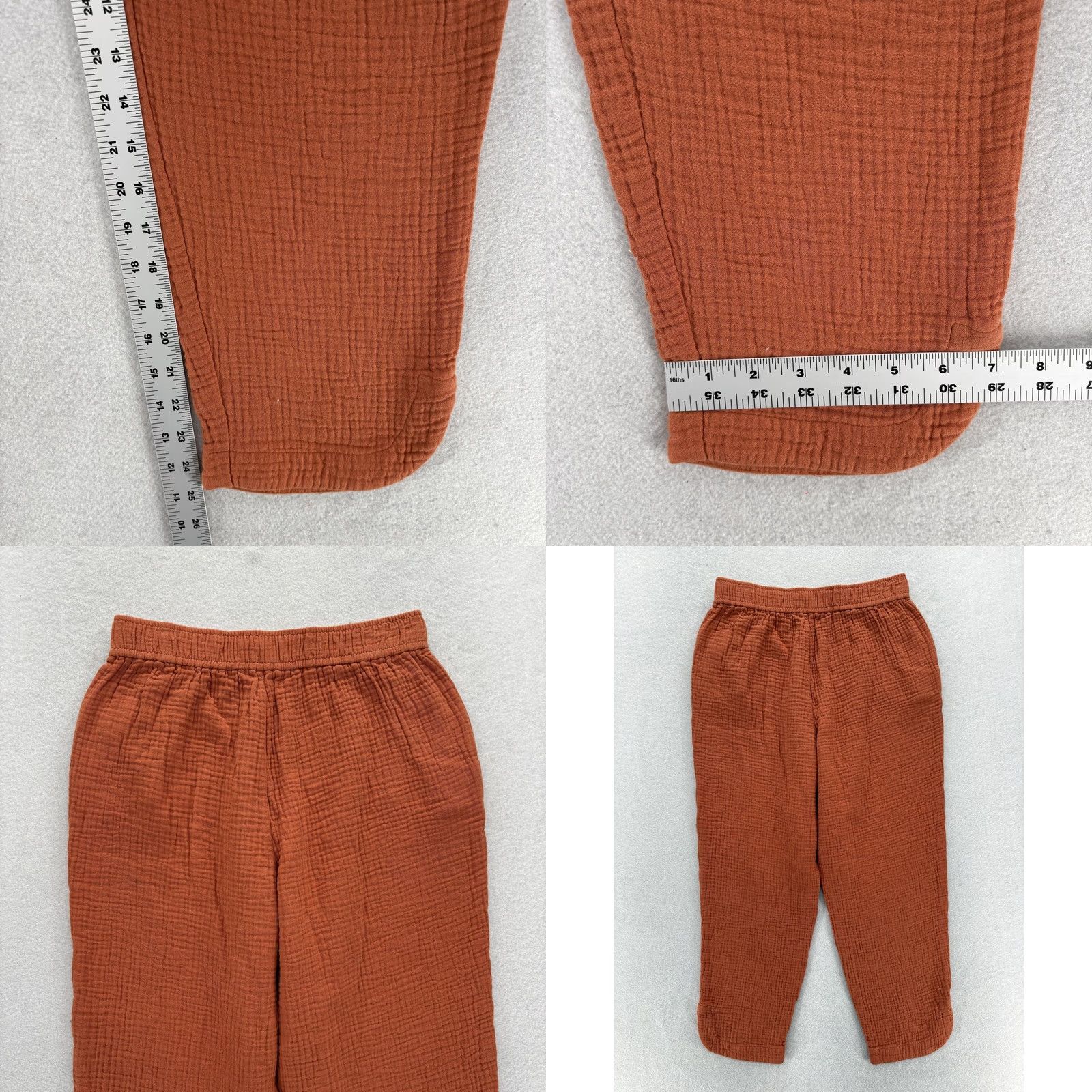 Madewell Madewell Orange Lightspun Pull-On High-Rise Tapered Pants Womens Small Gauze Size 28" / US 6 / IT 42 - 8 Thumbnail
