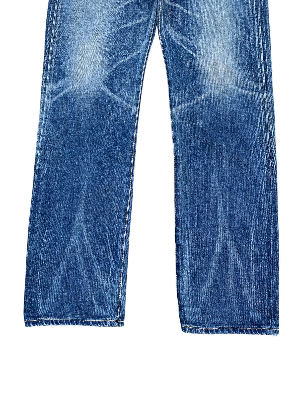 Kapital VINTAGE EDWIN 505zx SELVEDGE BUCKLE BACK DISTRESSED DENIM Size US 35 - 10 Thumbnail