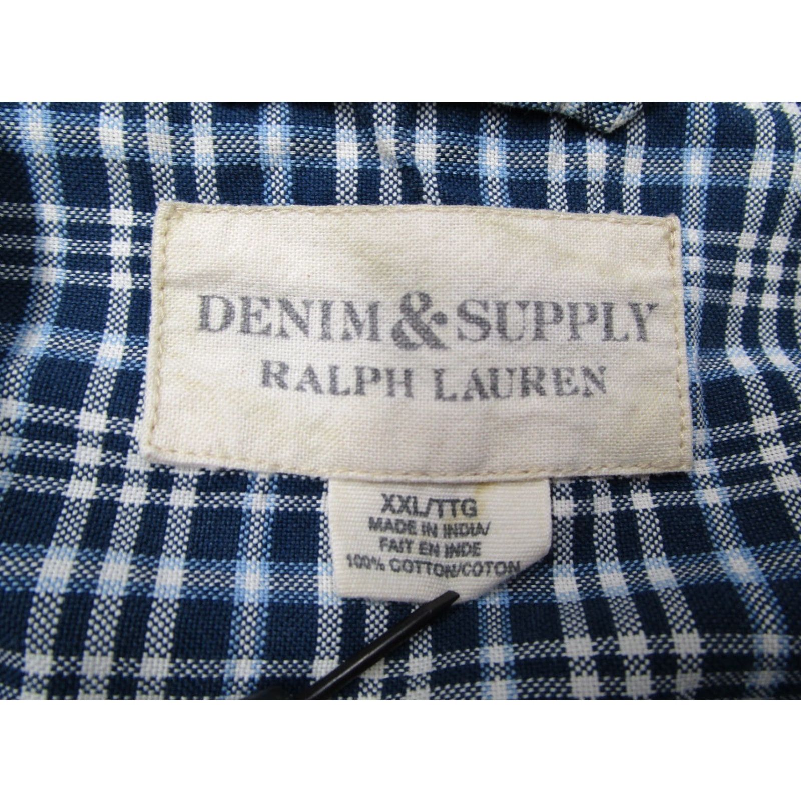 Ralph Lauren Vintage Ralph Lauren Denim & Supply Men's Blue Check Button-Up Shirt 2XL Casual Collared Long Sleeve Size US XXL / EU 58 / 5 - 3 Thumbnail