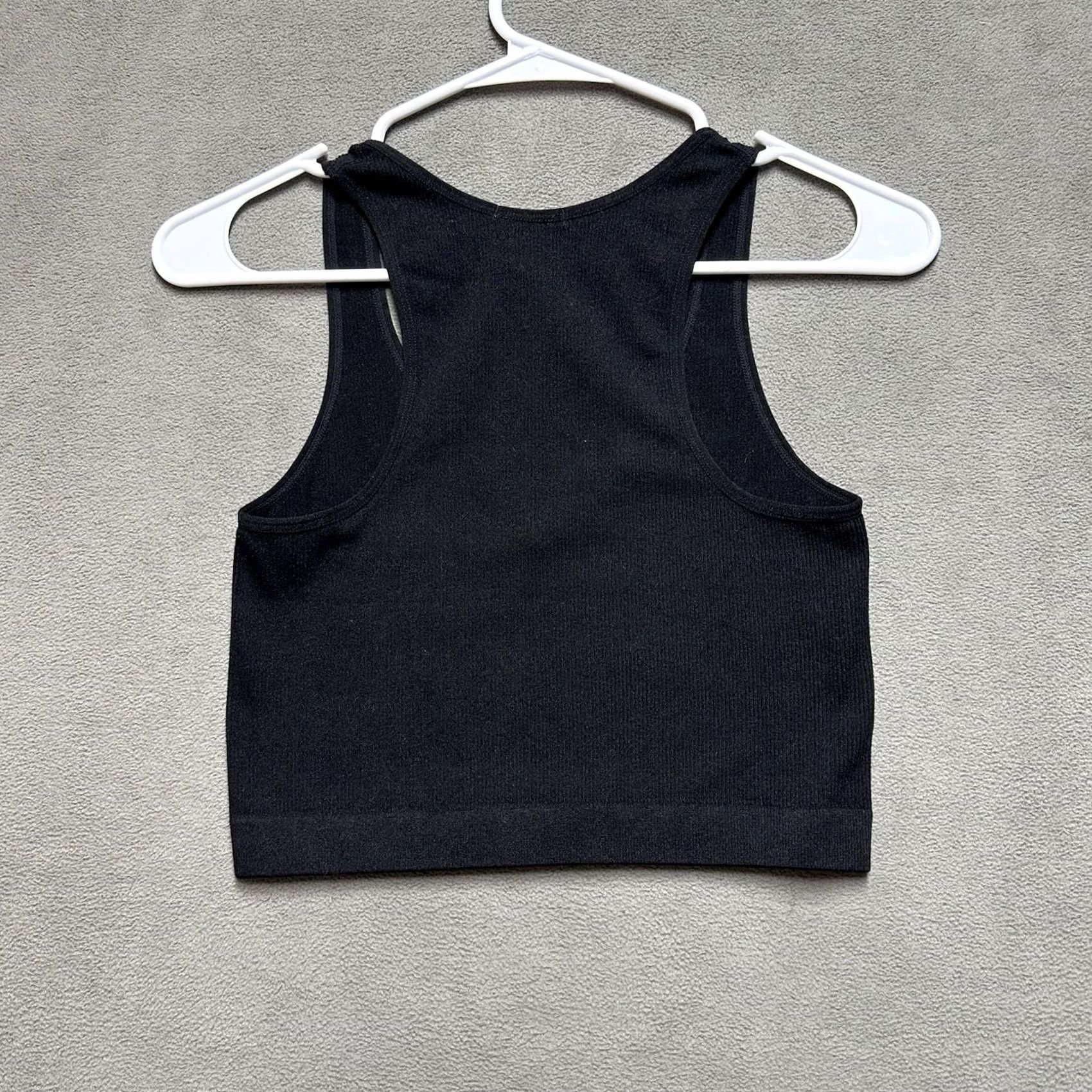 Vintage Bozzolo Tank Top Womens S/M Black Ribbed Cropped V Neck Sleeveless Basic Size S / US 4 / IT 40 - 2 Thumbnail