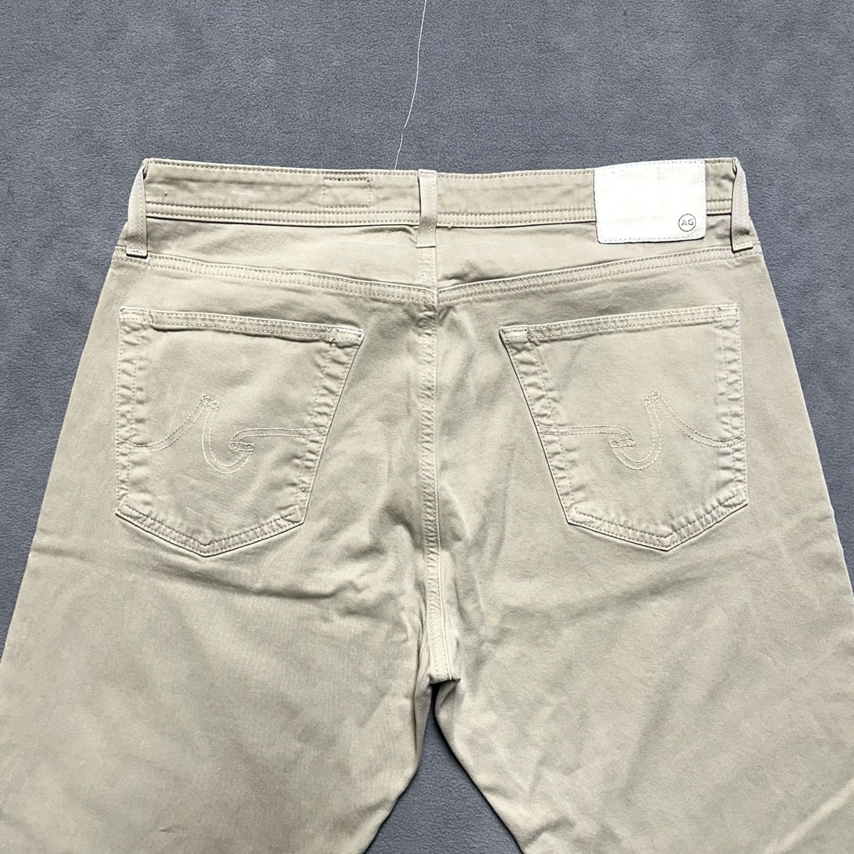 Vintage AG Adriano Goldschmied Pants Mens 34x34 Beige The Ives Modern Athletic Fit EUC Comfort Stretch Chino Size US 34 / EU 50 - 4 Thumbnail