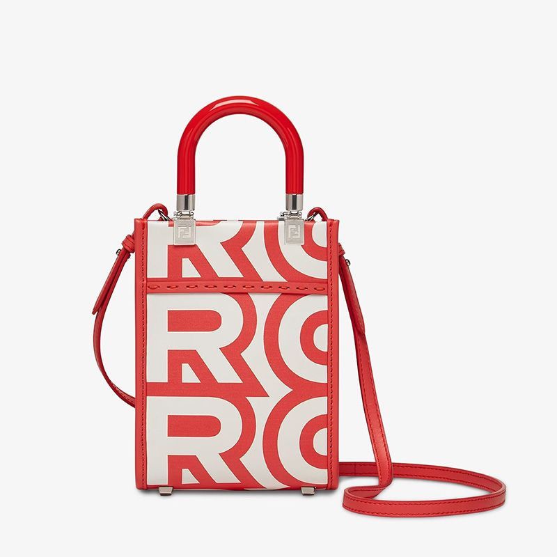 Fendi o1loc1c0824 Size: OS / Mini Sunshine Shopper in Red/White Size ONE SIZE - 3 Thumbnail