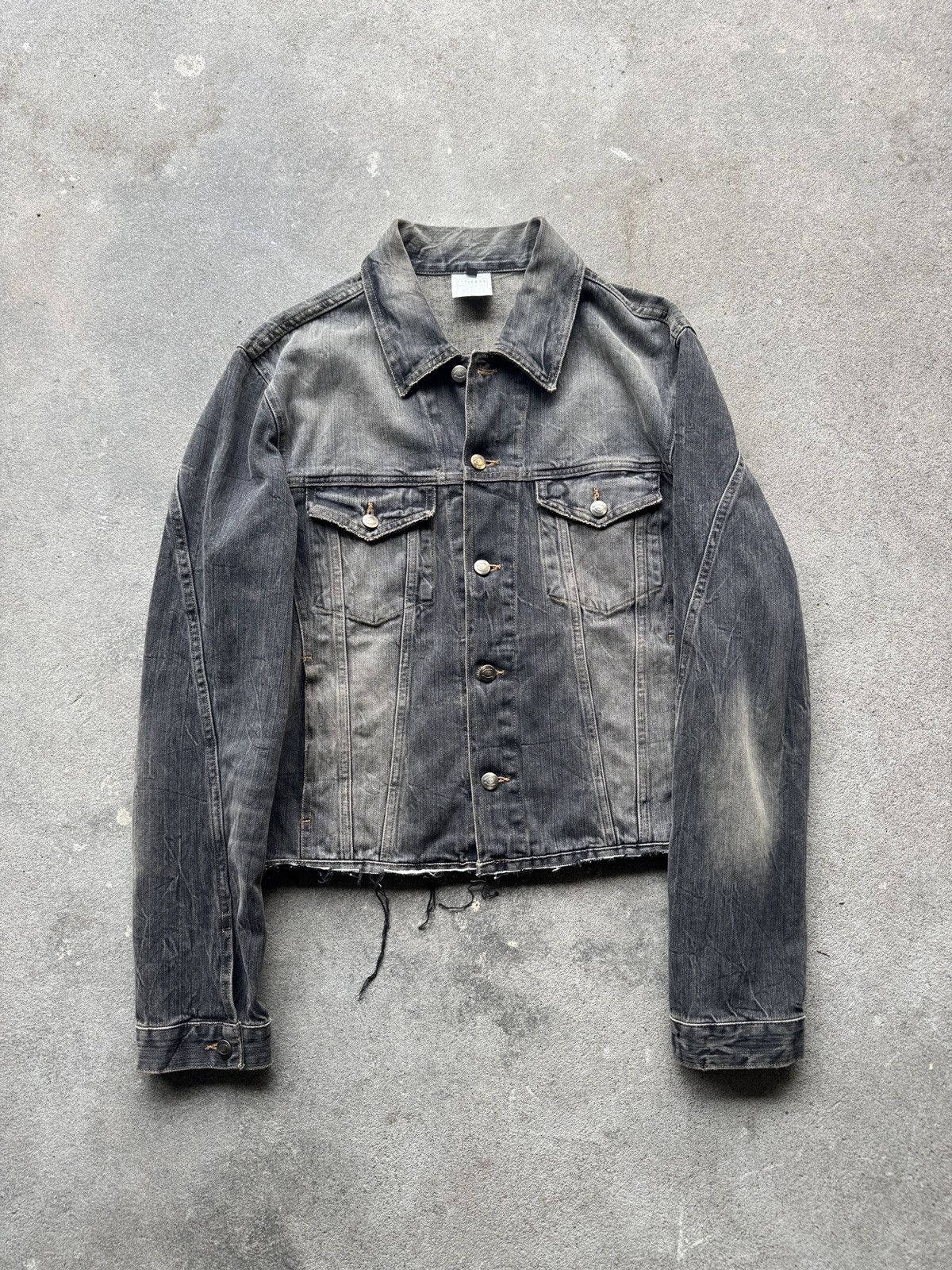 Roberto Cavalli Roberto Cavalli Cropped Denim Jacket Distressed Vintage Y2K Size US M / EU 48-50 / 2 - 1 Thumbnail