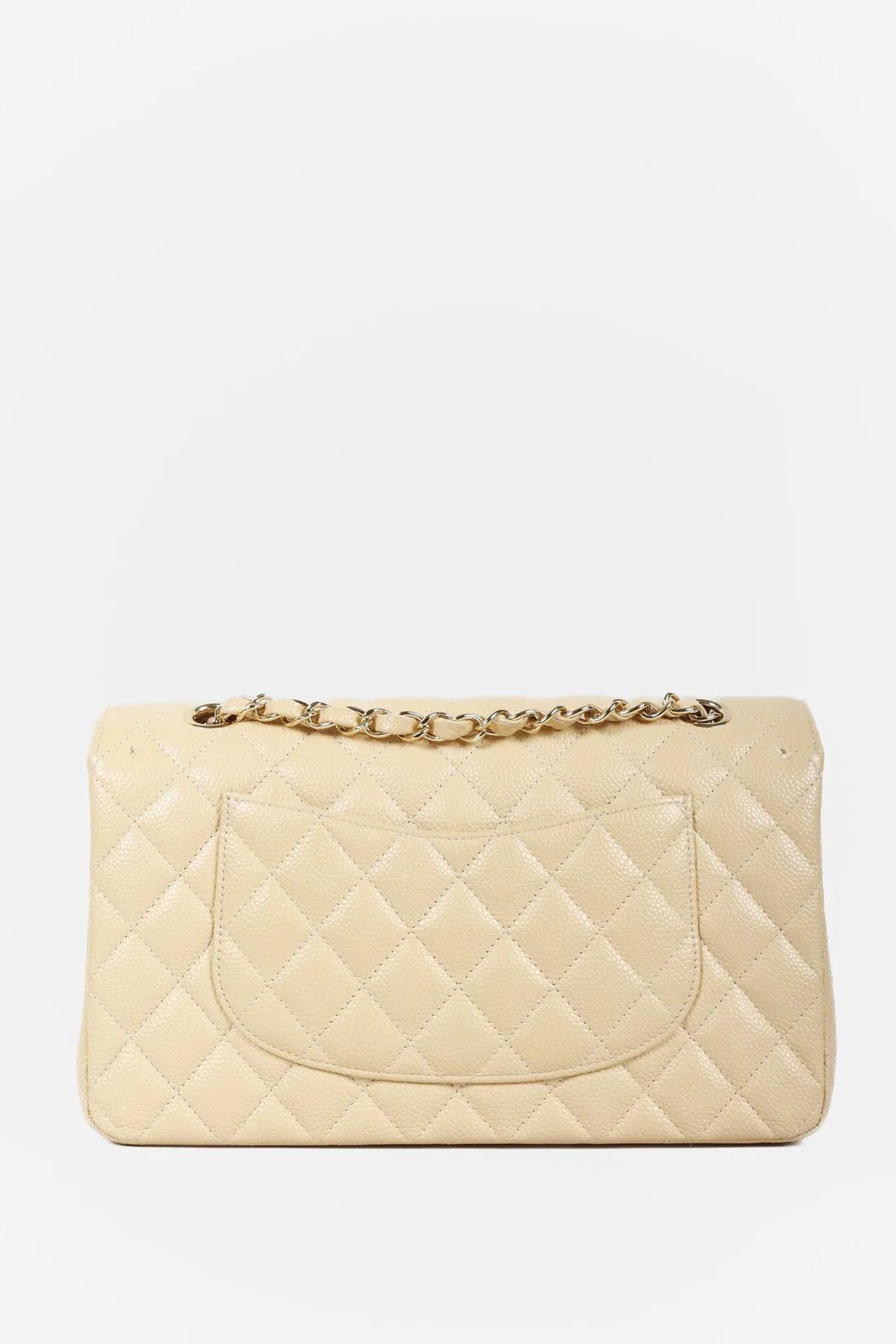 Chanel Chanel 2014 Beige Caviar Medium Double Flap Bag GHW Size ONE SIZE - 4 Thumbnail