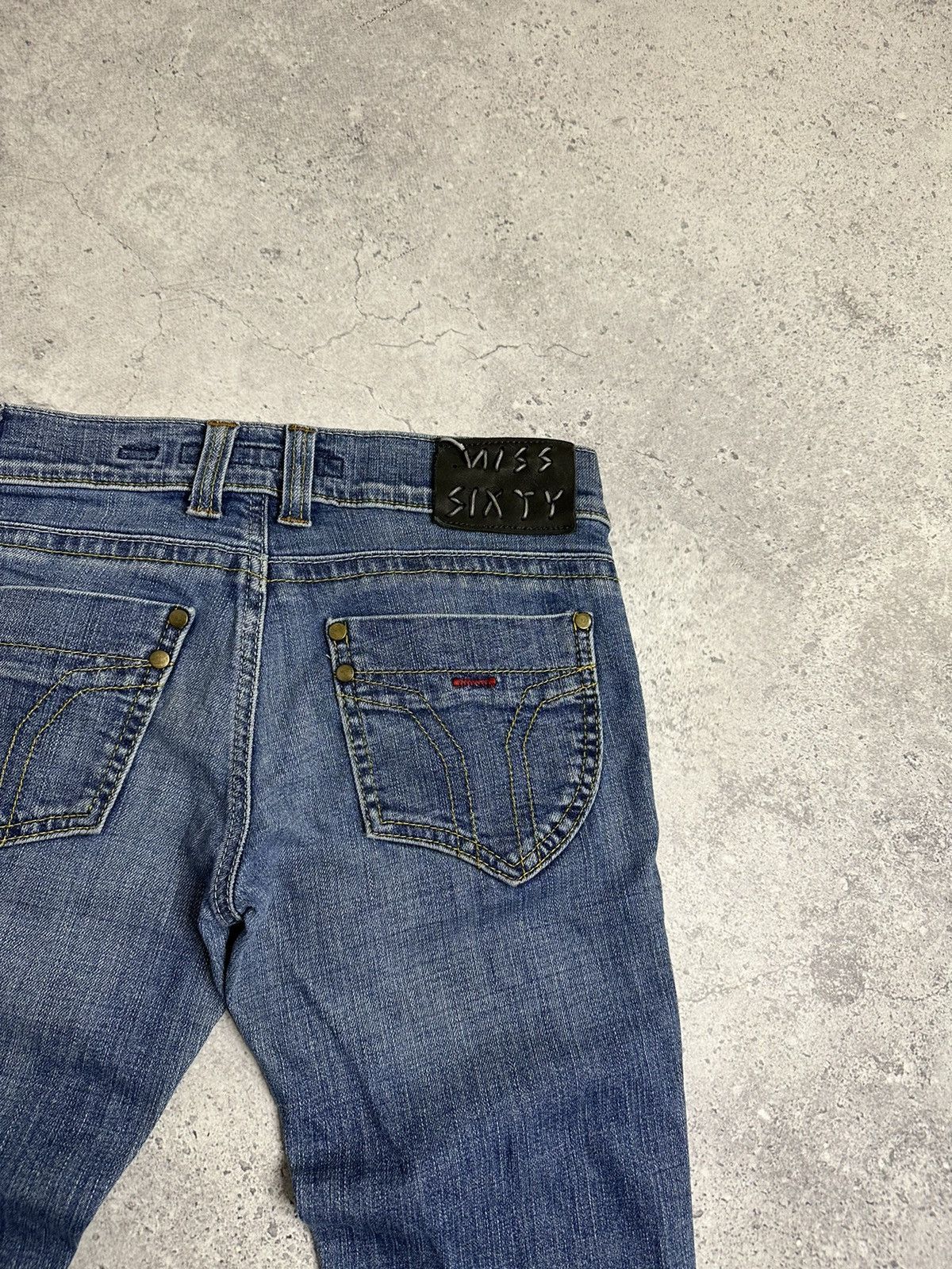 Miss Sixty Miss Sixty Style Binky 00s Y2k Low Rise Denim Blue Jeans Size 27" / US 4 / IT 40 - 5 Thumbnail