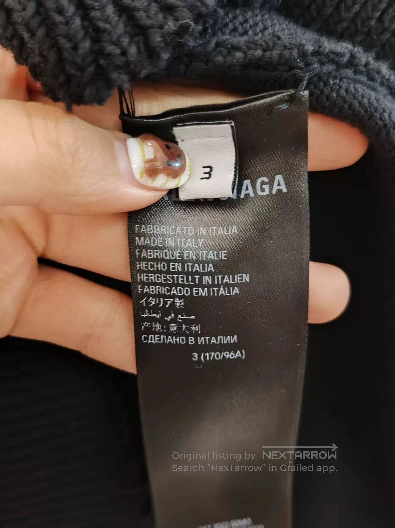 Balenciaga Balenciaga Distressed Black Sweater. Size US M / EU 48-50 / 2 - 3 Thumbnail