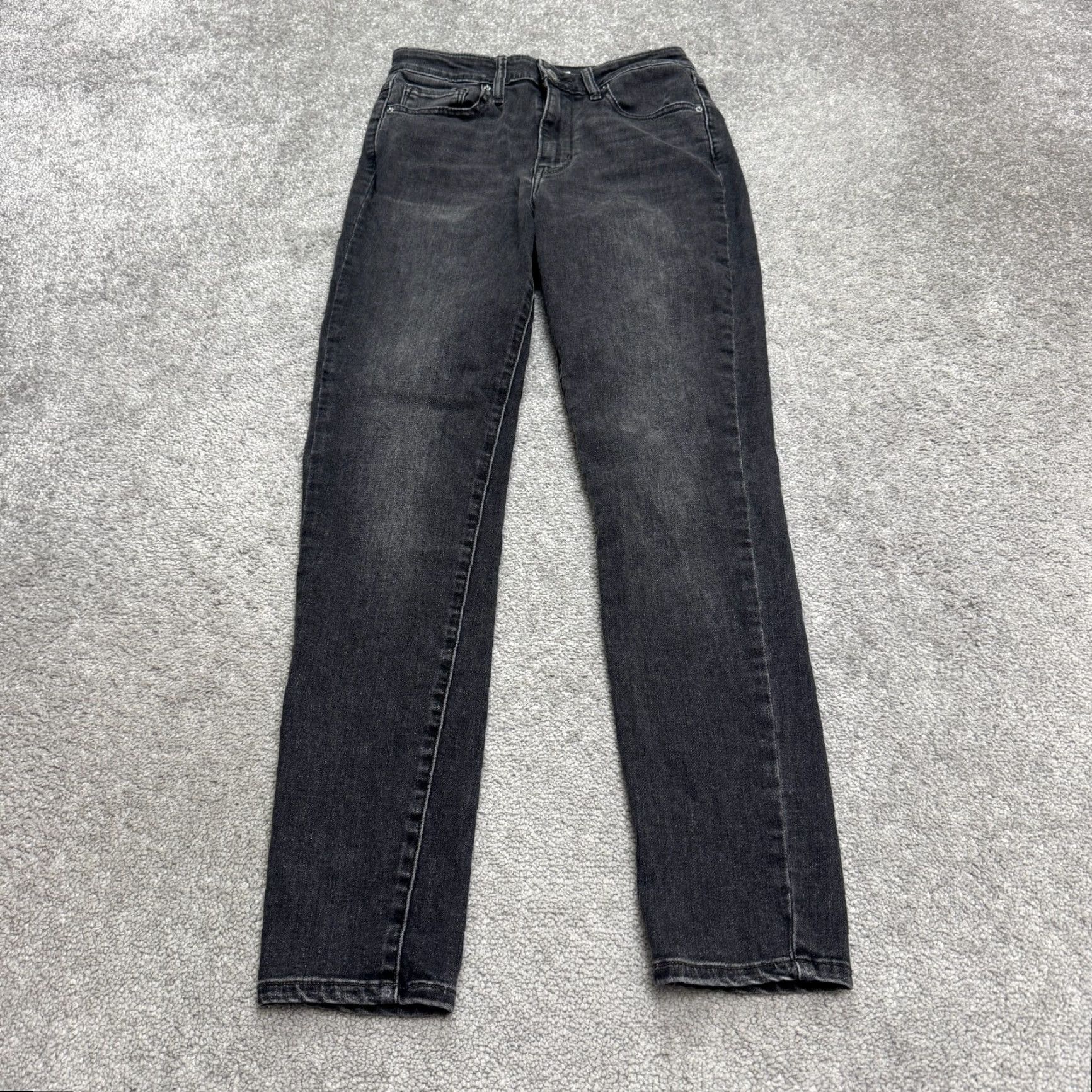 Levi's Levi's 712 High Rise Skinny Denim Jeans Womens 28x30 Black Washed Casual Stretch Size 28" / US 6 / IT 42 - 2 Thumbnail