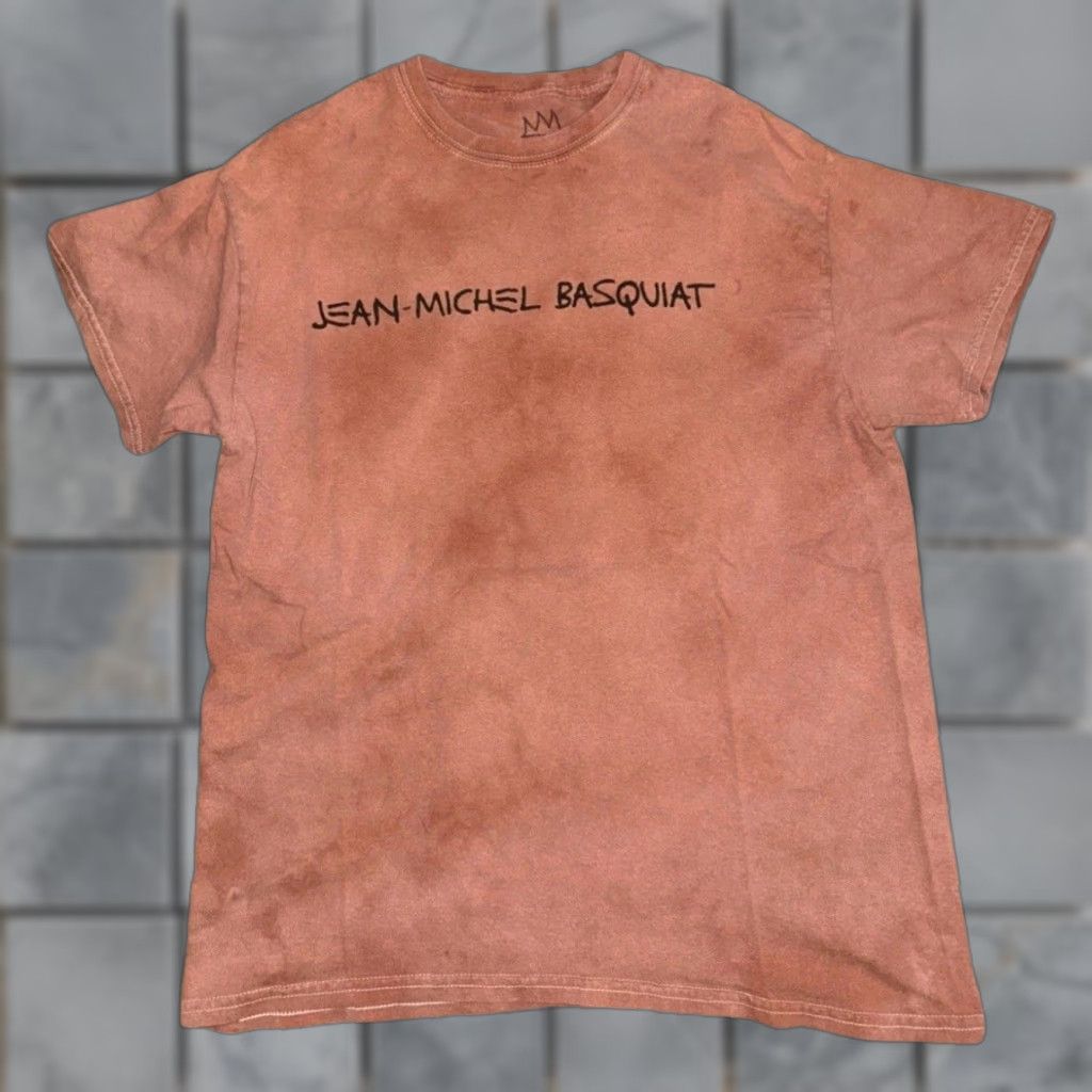 Vintage Jean-Michel Basquiat Crown Dinosaur Graphic T-Shirt Red Men’s Medium 18x25 Size US M / EU 48-50 / 2 - 1 Thumbnail